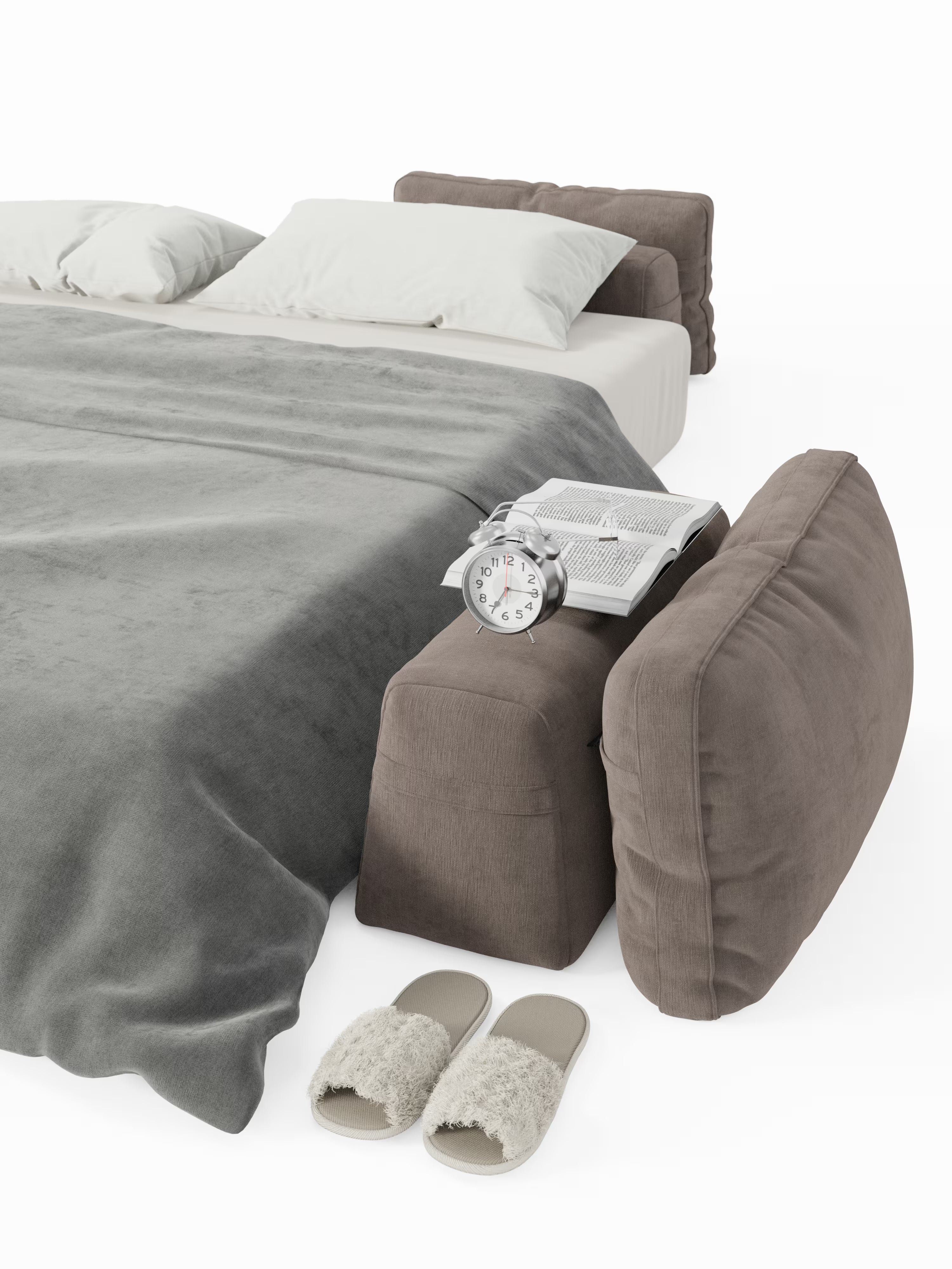 Rift Divano letto matrimoniale 3 posti moderno in tessuto smacchiabile – materasso 22 cm memory e schienali mobili