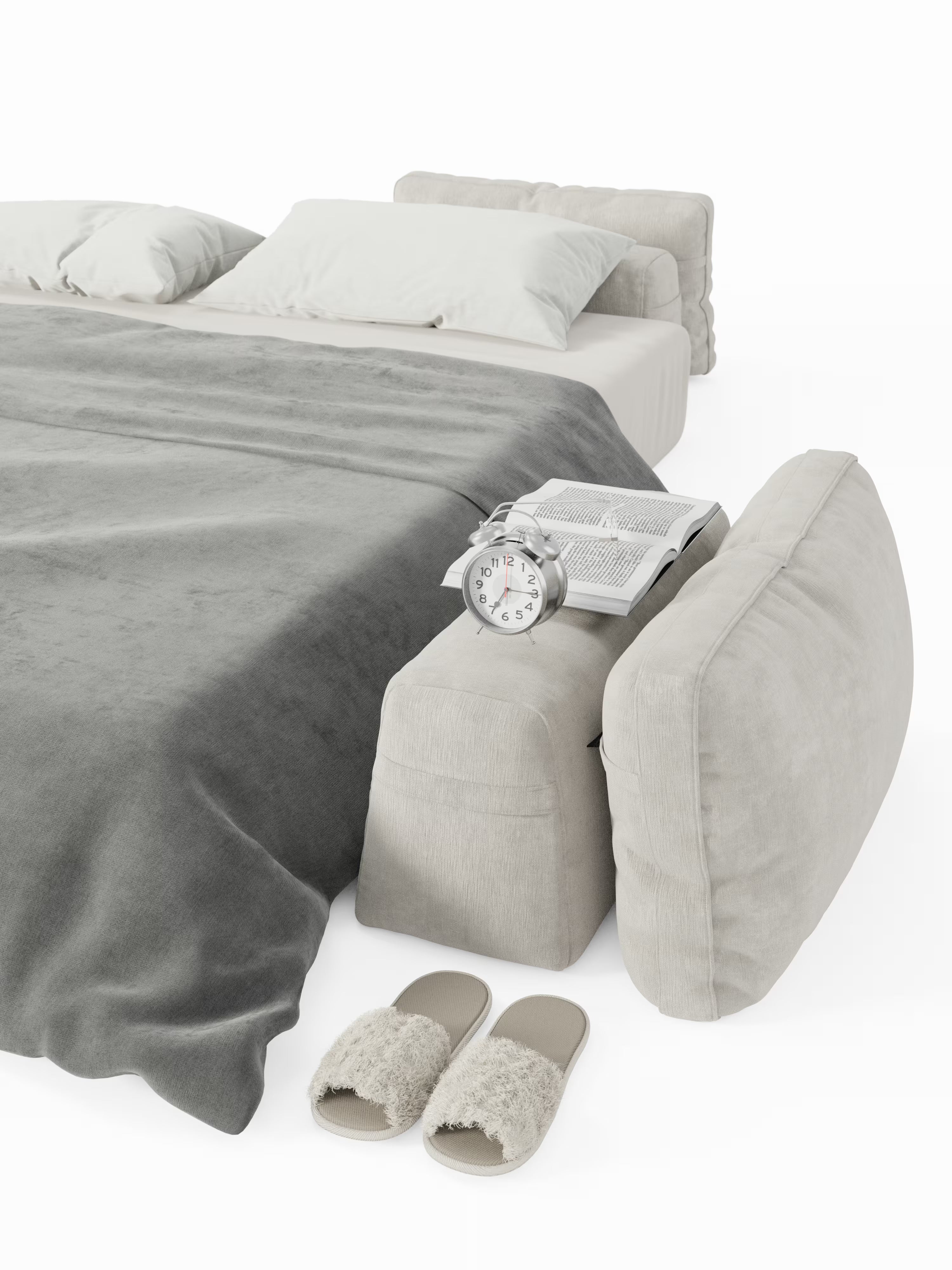 Rift Divano letto matrimoniale 3 posti moderno in tessuto smacchiabile – materasso 22 cm memory e schienali mobili