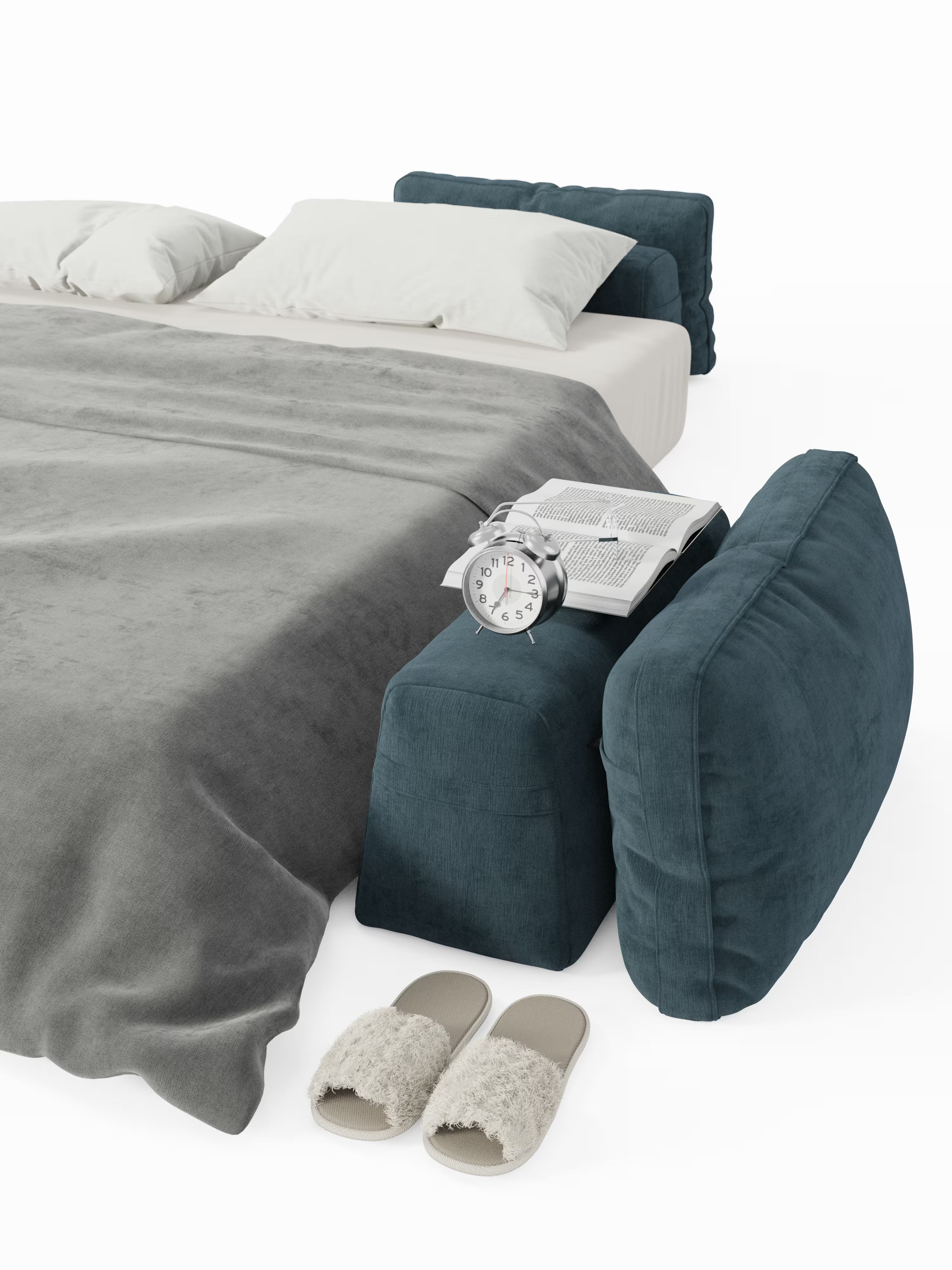 Rift Divano letto matrimoniale 3 posti moderno in tessuto smacchiabile – materasso 22 cm memory e schienali mobili