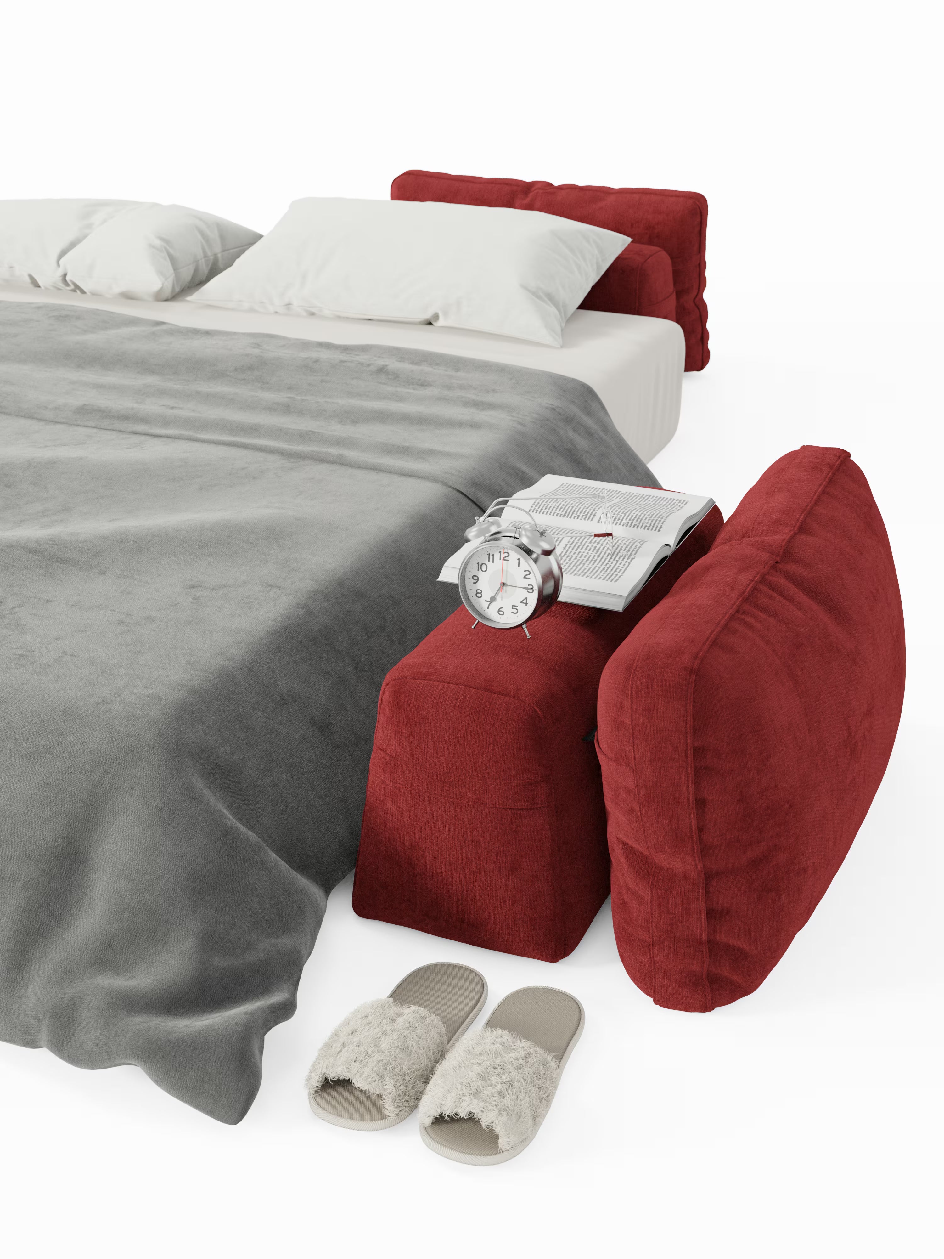 Rift Divano letto matrimoniale 3 posti moderno in tessuto smacchiabile – materasso 22 cm memory e schienali mobili