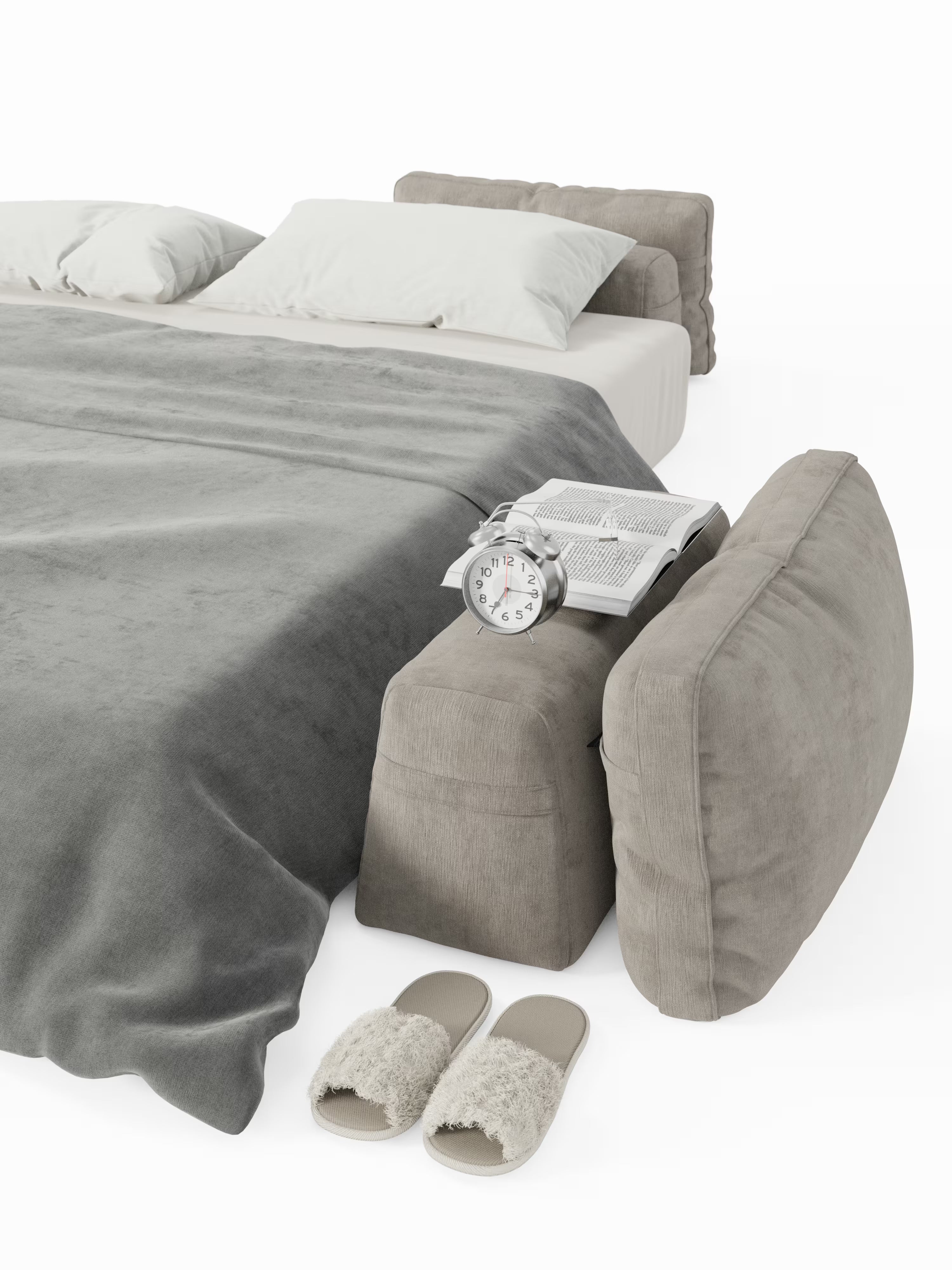 Rift Divano letto matrimoniale 3 posti moderno in tessuto smacchiabile – materasso 22 cm memory e schienali mobili