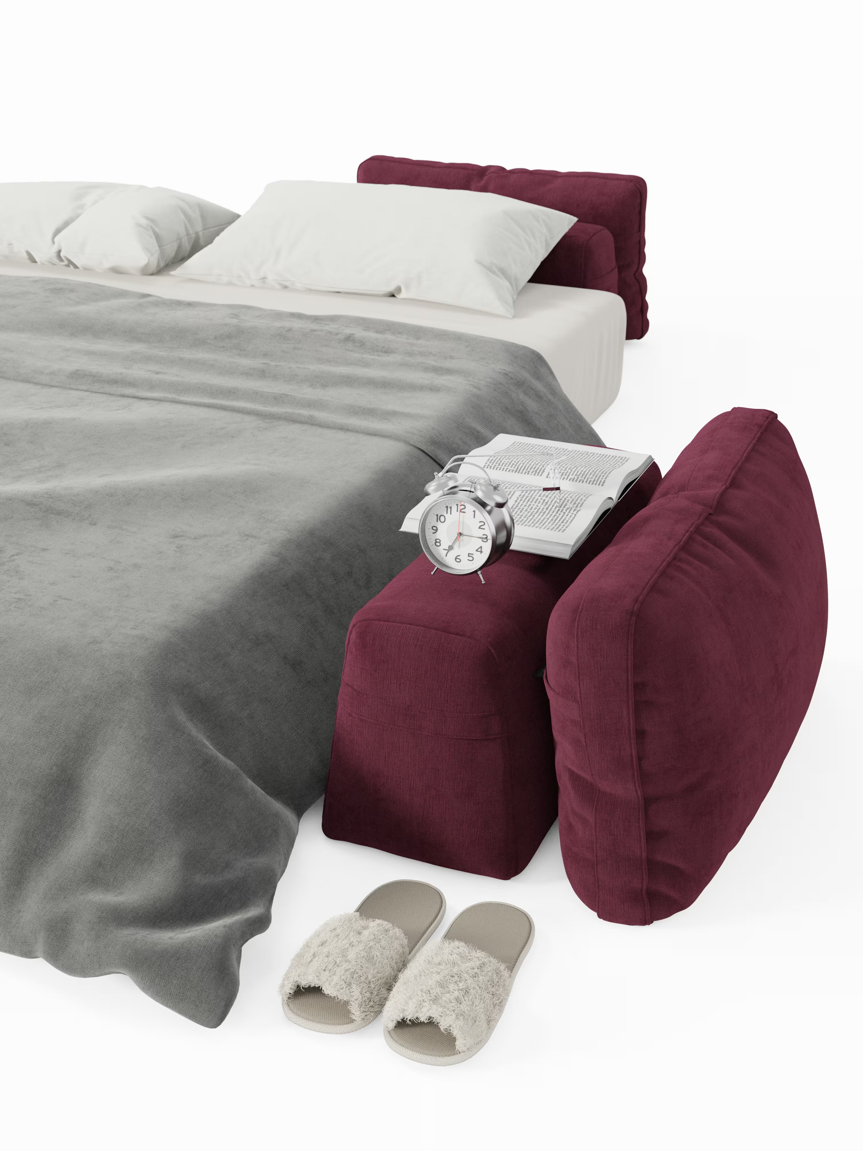 Rift Divano letto matrimoniale 3 posti moderno in tessuto smacchiabile – materasso 22 cm memory e schienali mobili