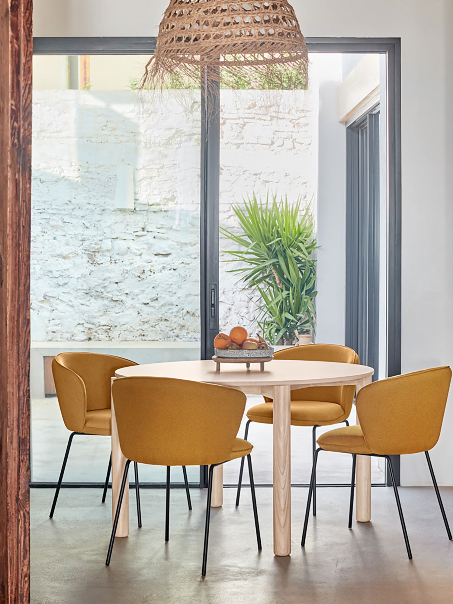 Add Upholstered chair in recycled and eco-friendly fabric with ergonomic design