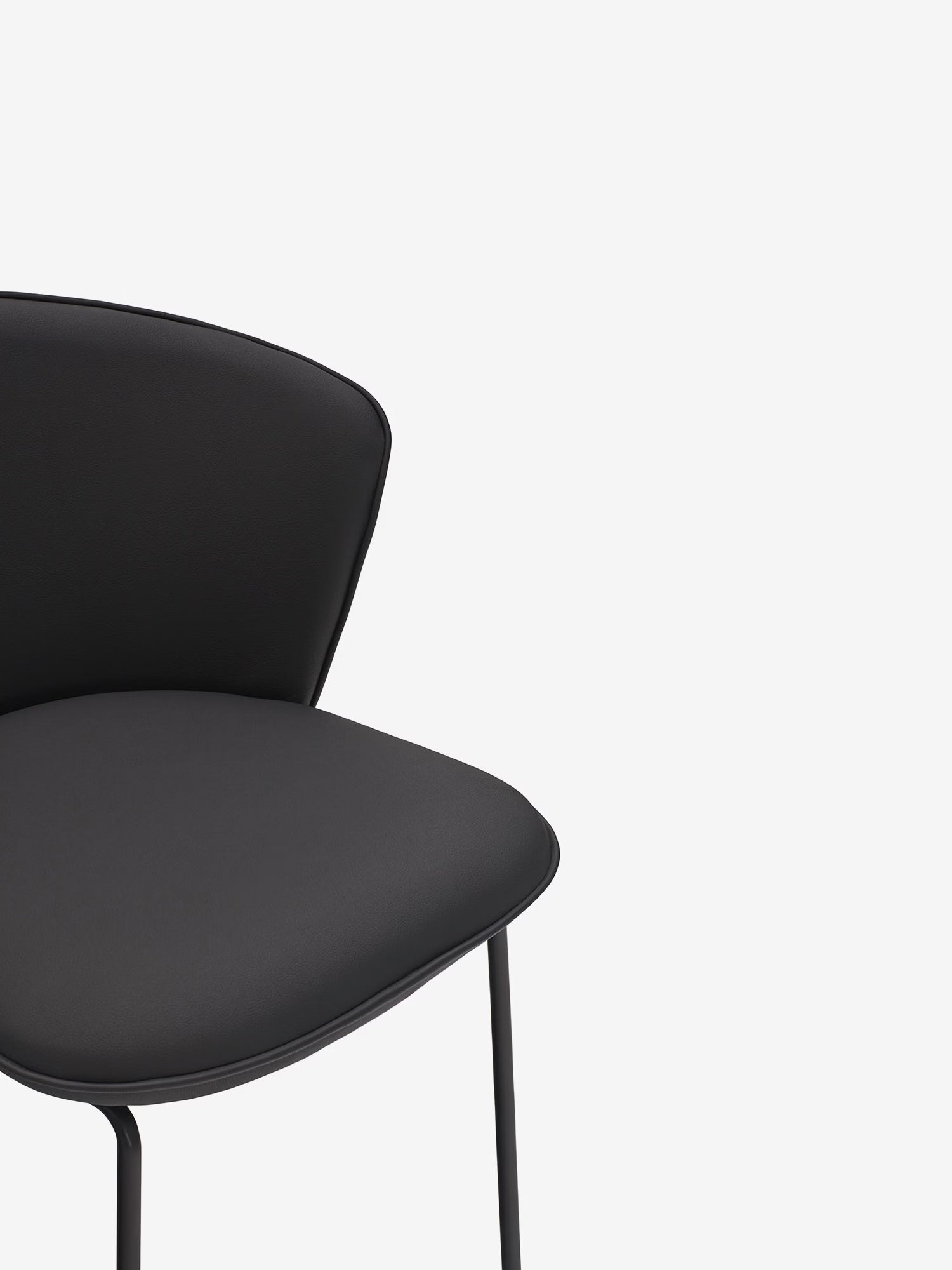 Add Silla de piel vegana - polipiel resistente y diseño ergonómico con base de metal