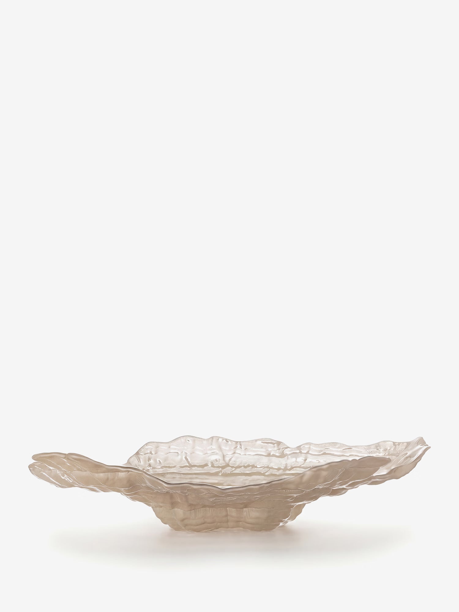 Aiku natural glass centerpiece bowl with organic design