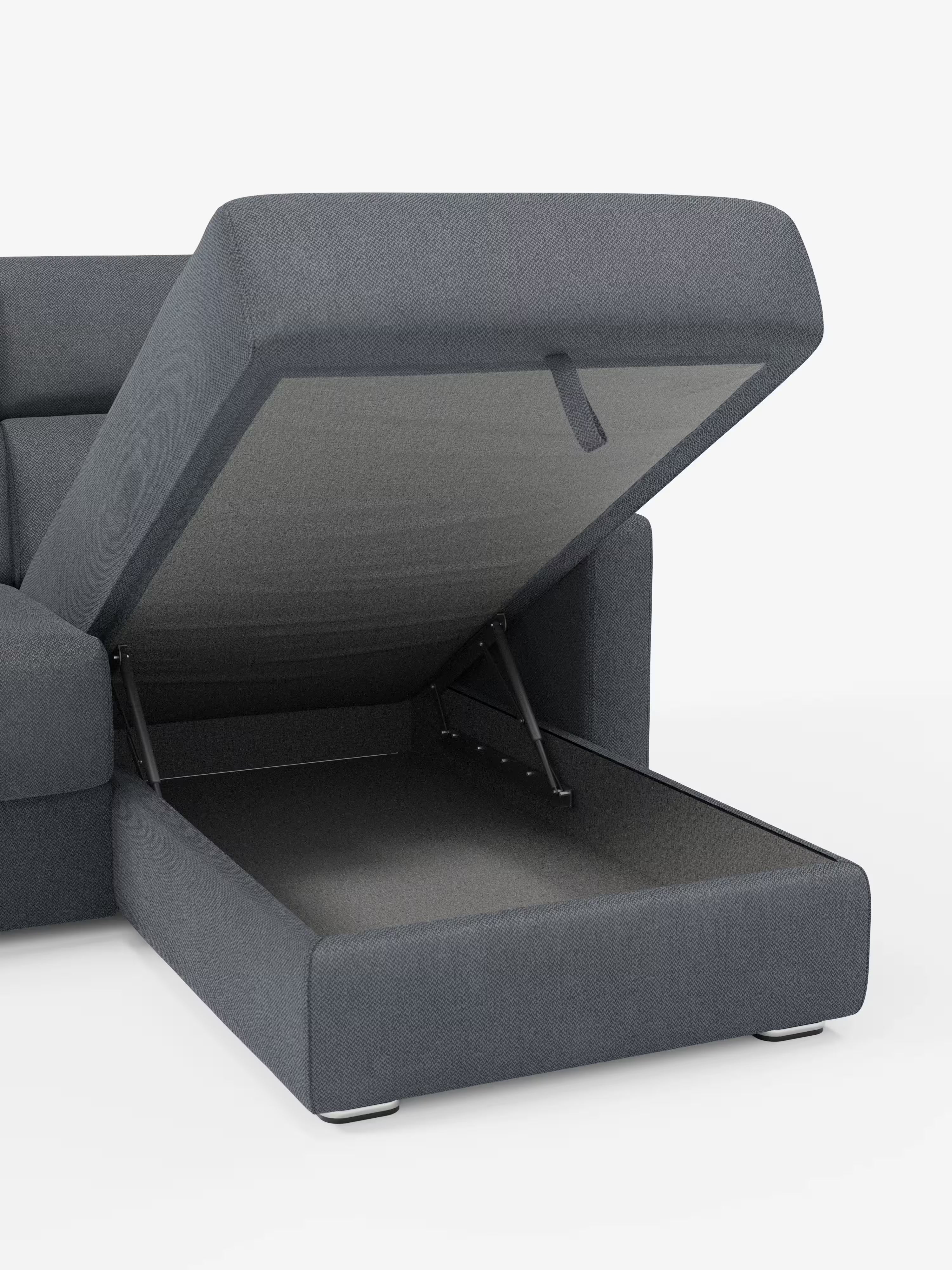 Amber sofá cama rinconero moderno con colchón incluido – tela antimanchas y reposacabezas reclinables