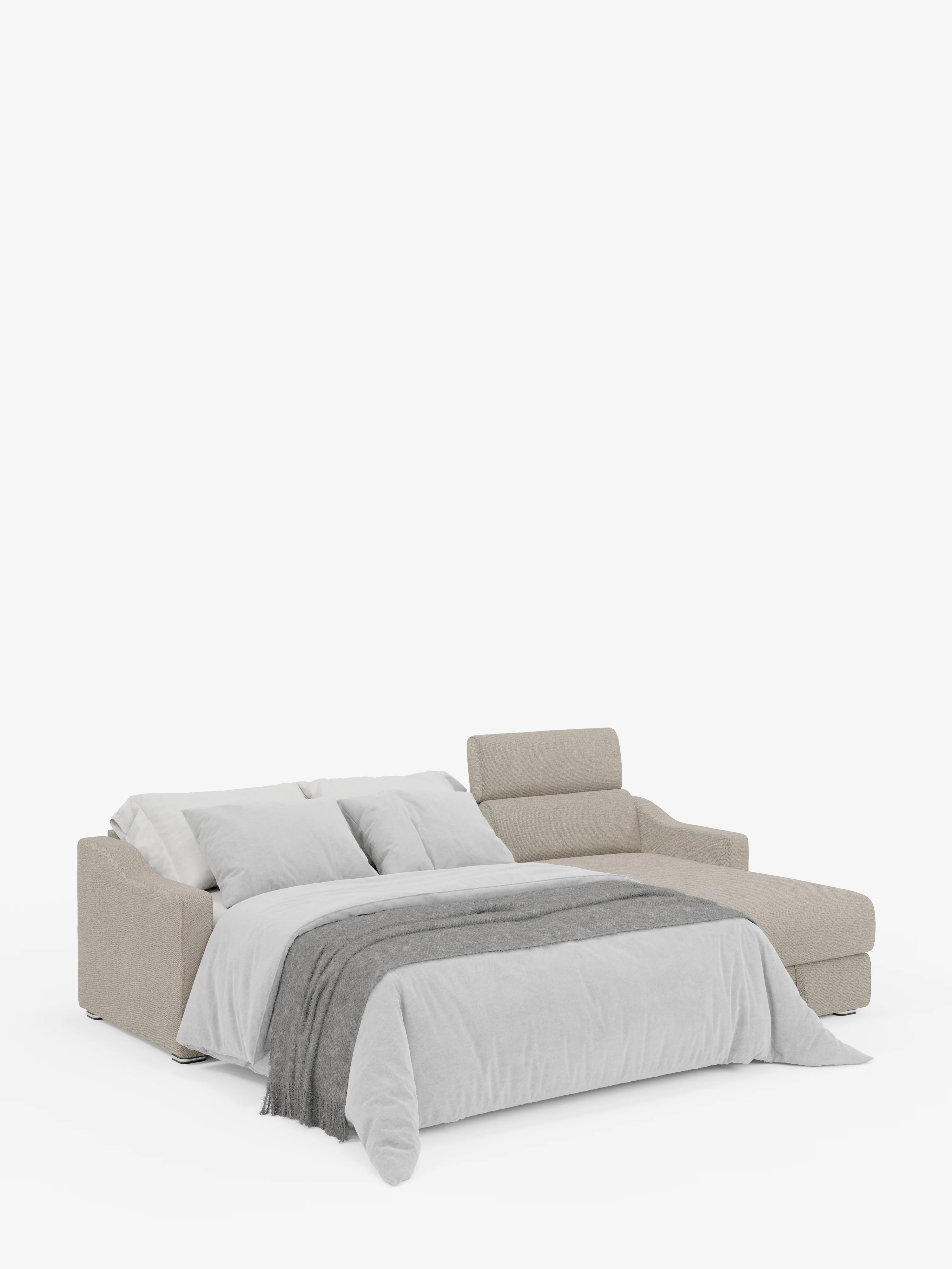 Amber sofá cama rinconero moderno con colchón incluido – tela antimanchas y reposacabezas reclinables