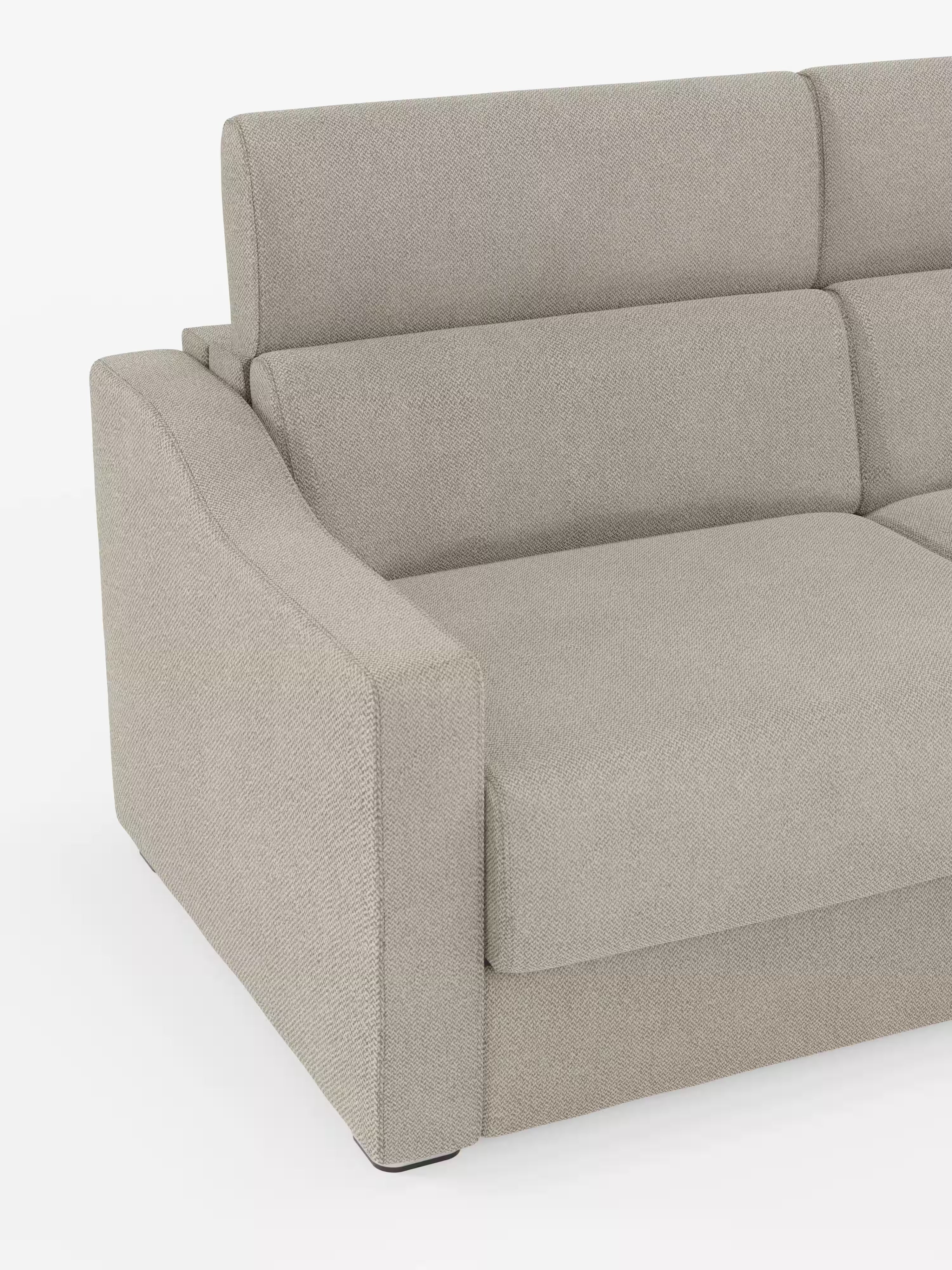 Amber sofá cama rinconero moderno con colchón incluido – tela antimanchas y reposacabezas reclinables