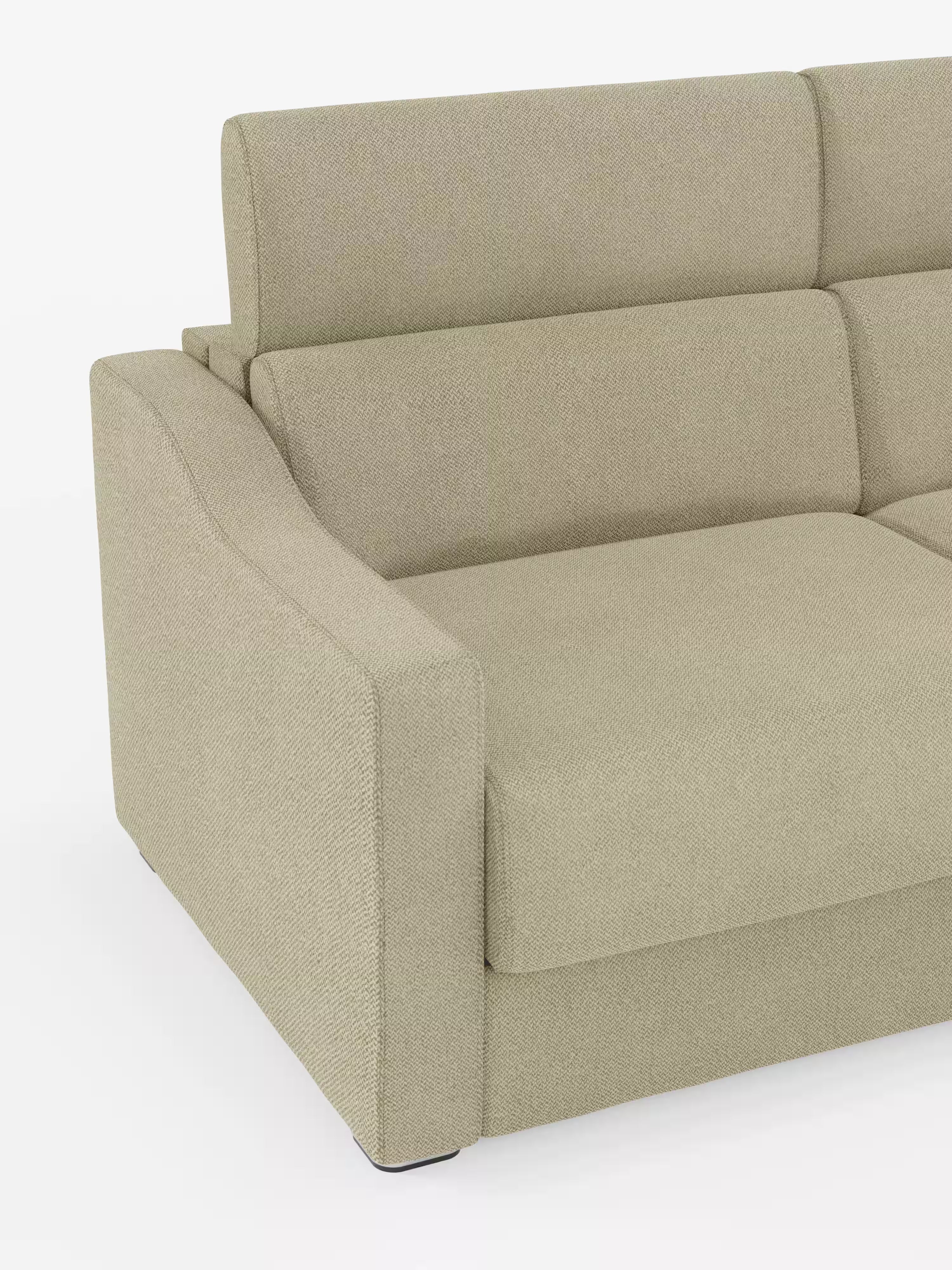 Amber sofá cama rinconero moderno con colchón incluido – tela antimanchas y reposacabezas reclinables