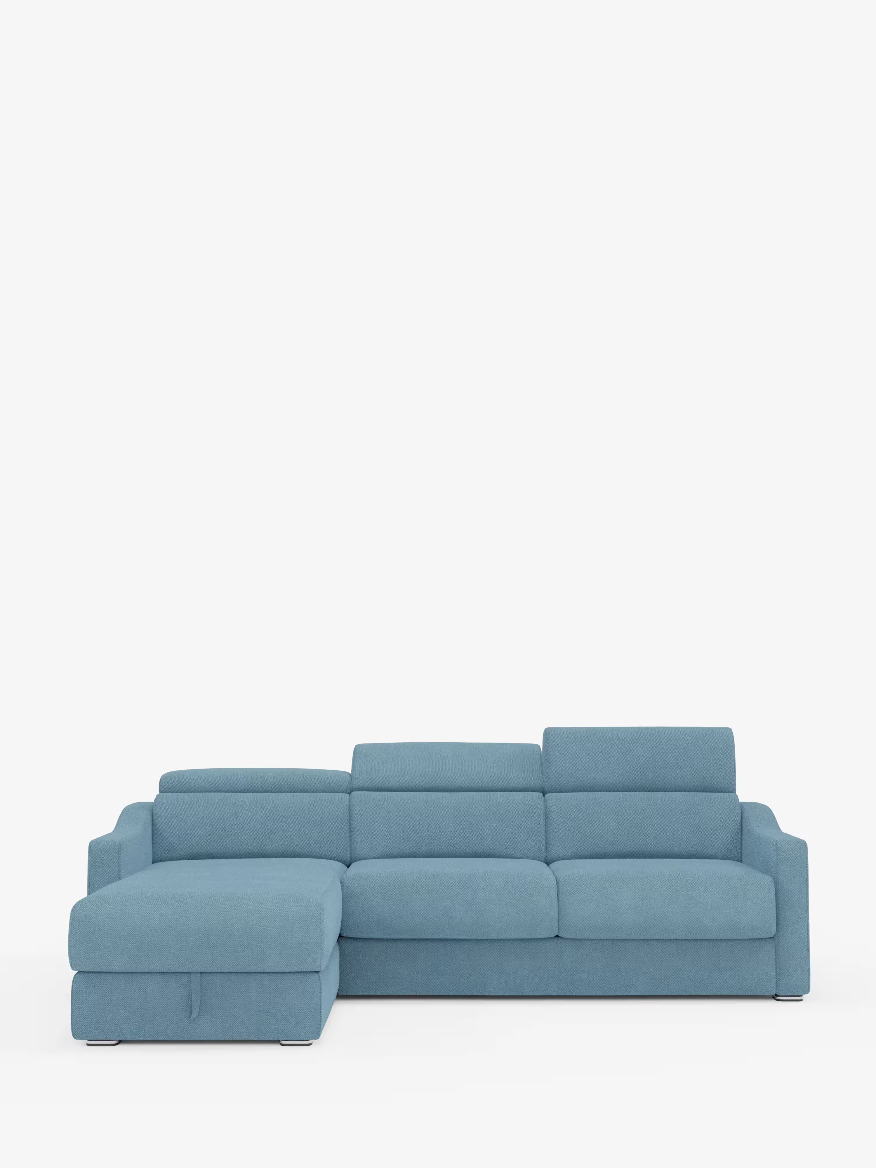 Amber sofá cama rinconero moderno con colchón incluido – tela antimanchas y reposacabezas reclinables