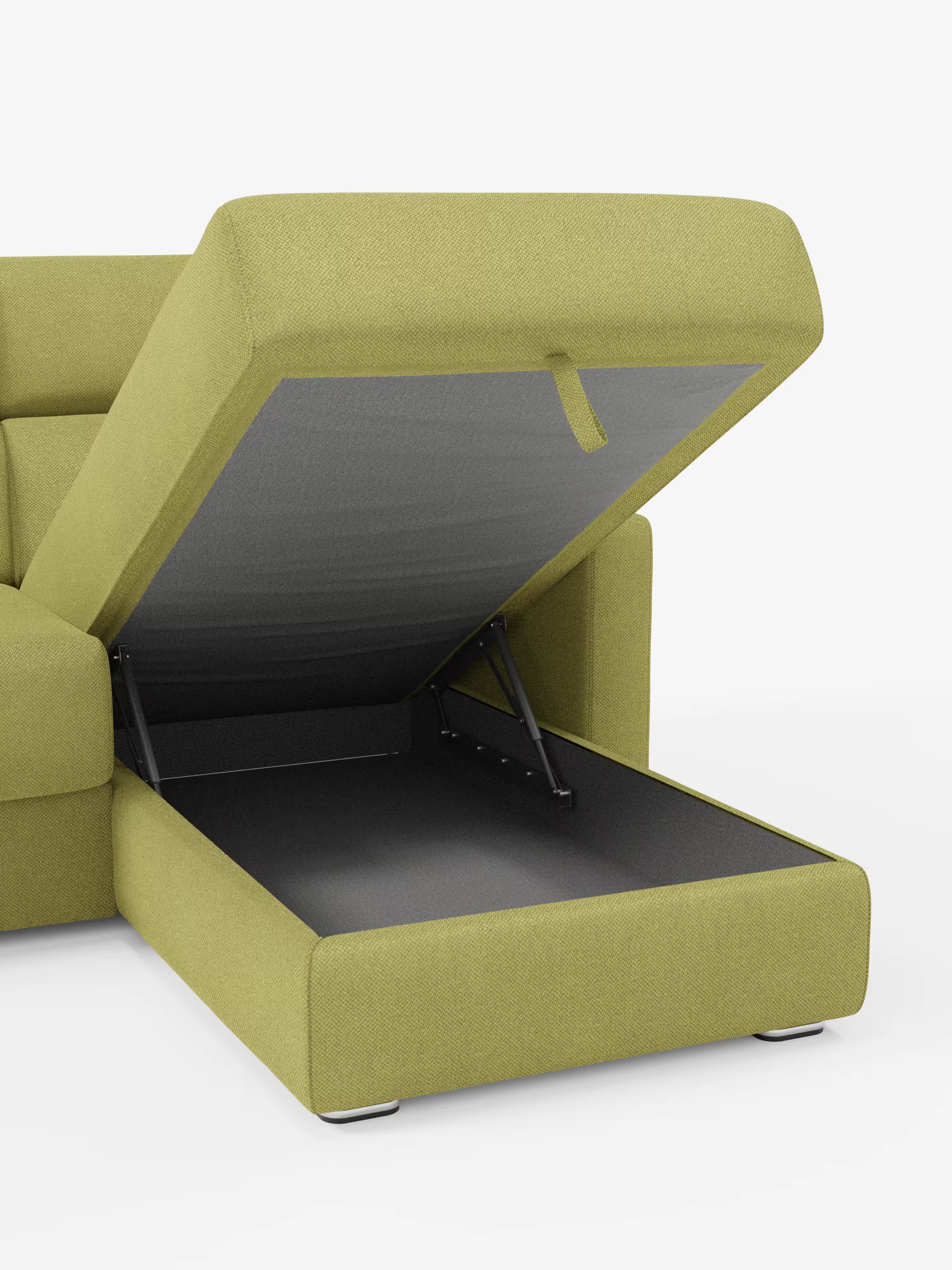 Amber sofá cama rinconero moderno con colchón incluido – tela antimanchas y reposacabezas reclinables