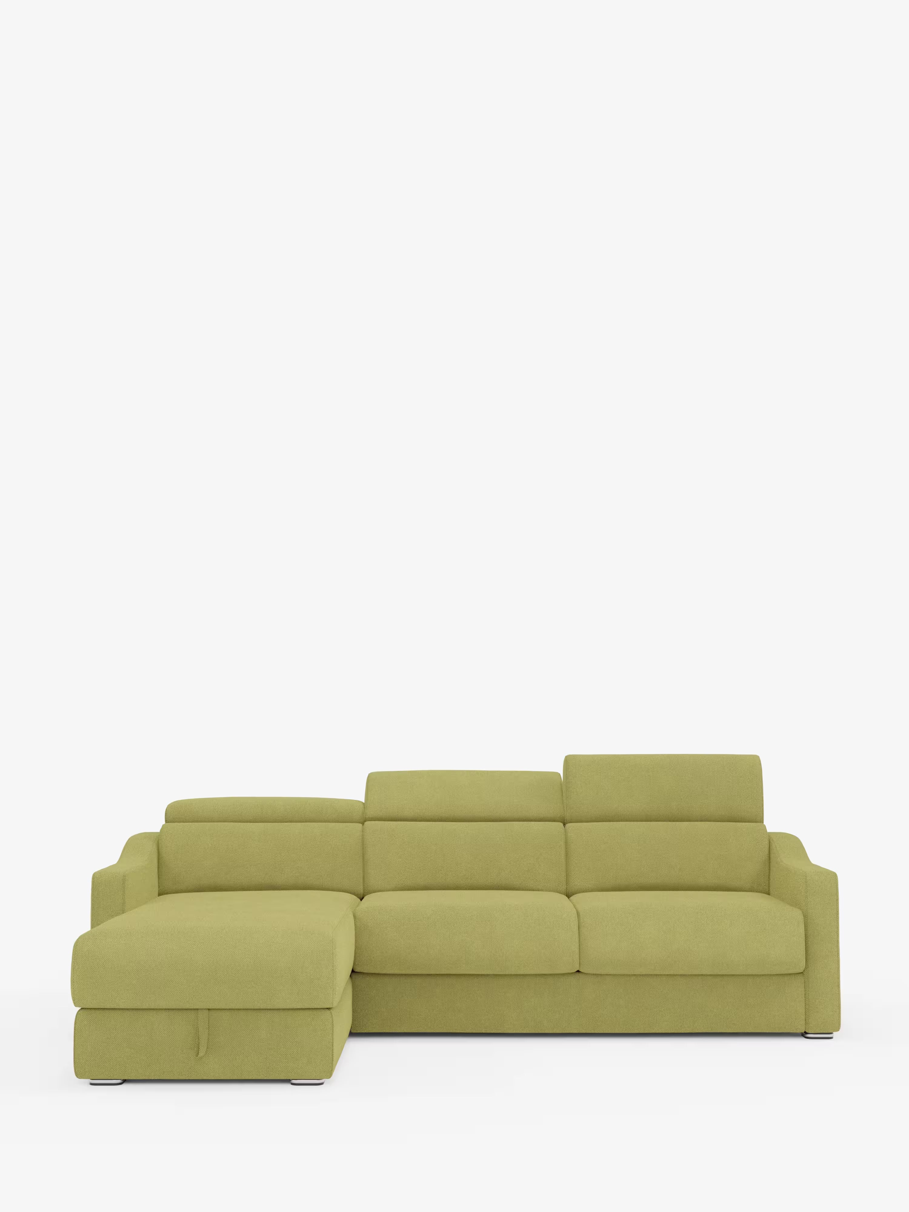 Amber sofá cama rinconero moderno con colchón incluido – tela antimanchas y reposacabezas reclinables