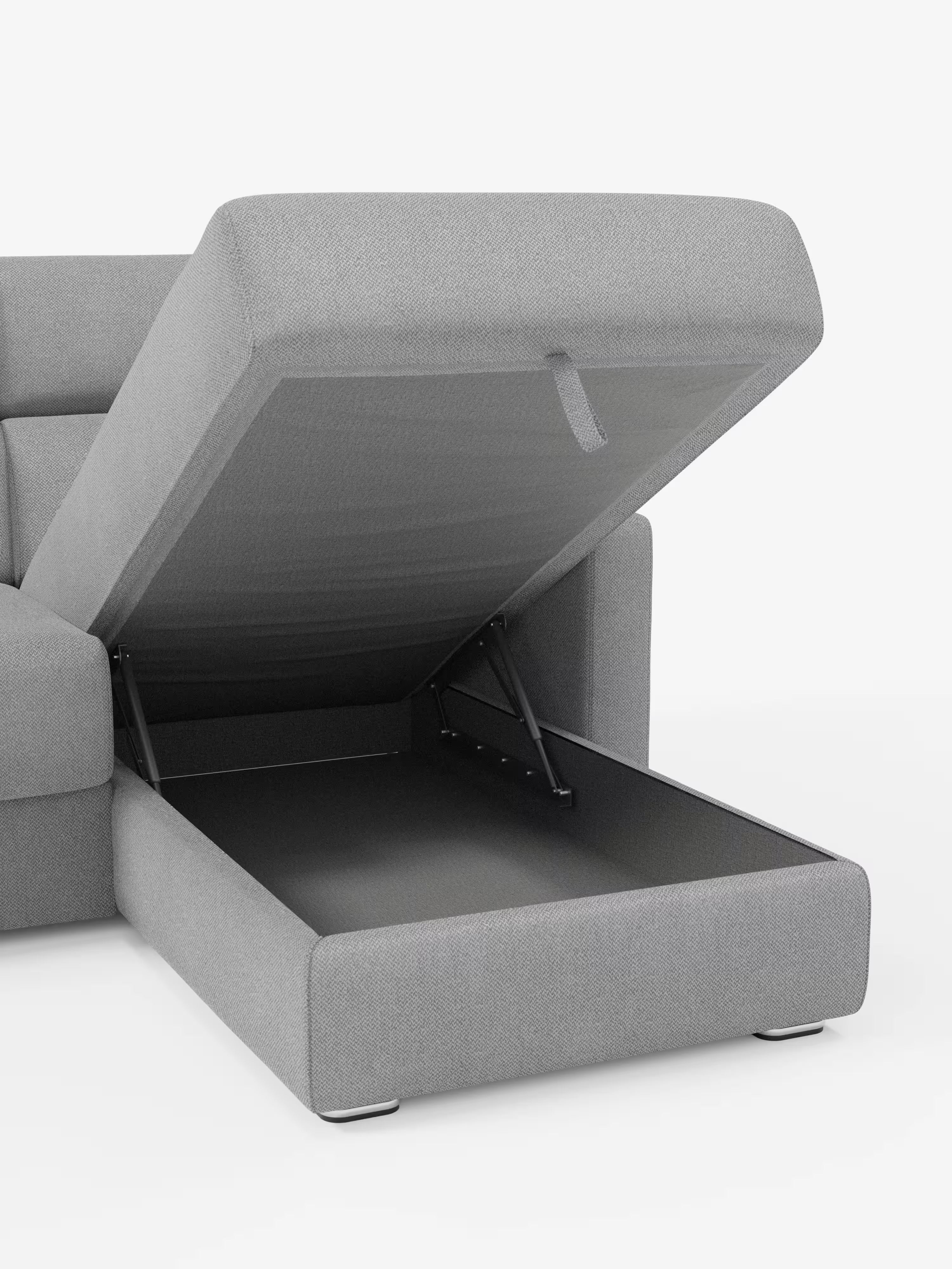 Amber sofá cama rinconero moderno con colchón incluido – tela antimanchas y reposacabezas reclinables