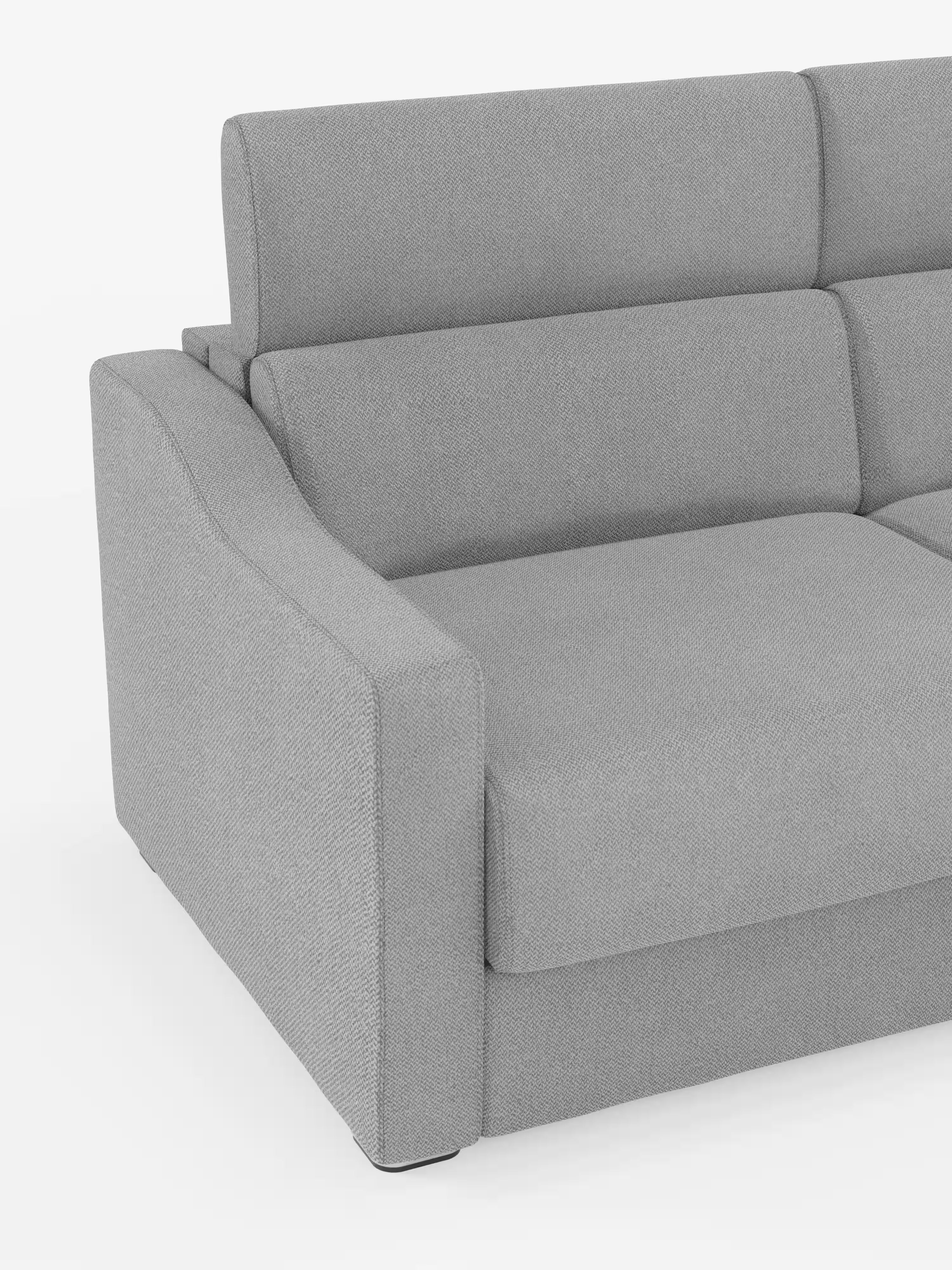 Amber sofá cama rinconero moderno con colchón incluido – tela antimanchas y reposacabezas reclinables