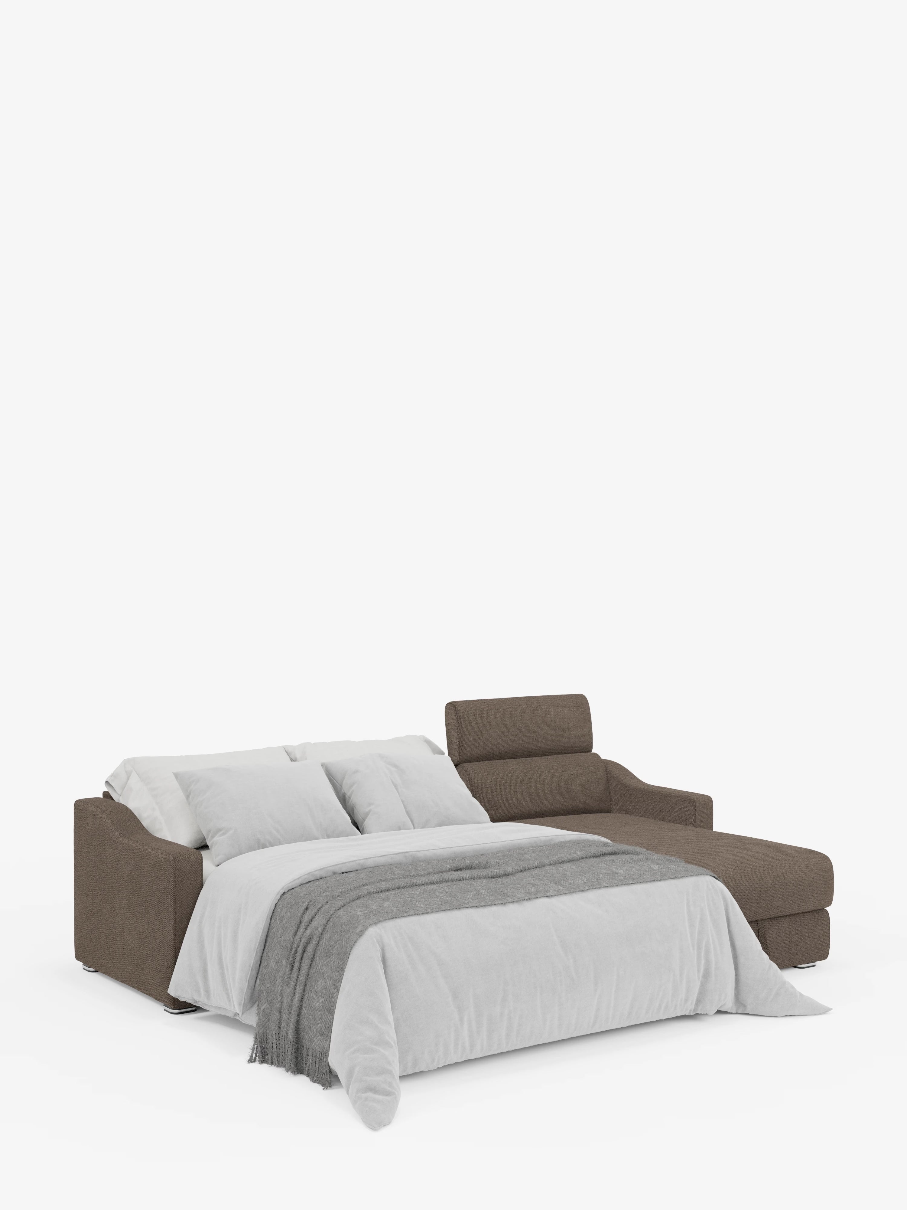 Amber sofá cama rinconero moderno con colchón incluido – tela antimanchas y reposacabezas reclinables
