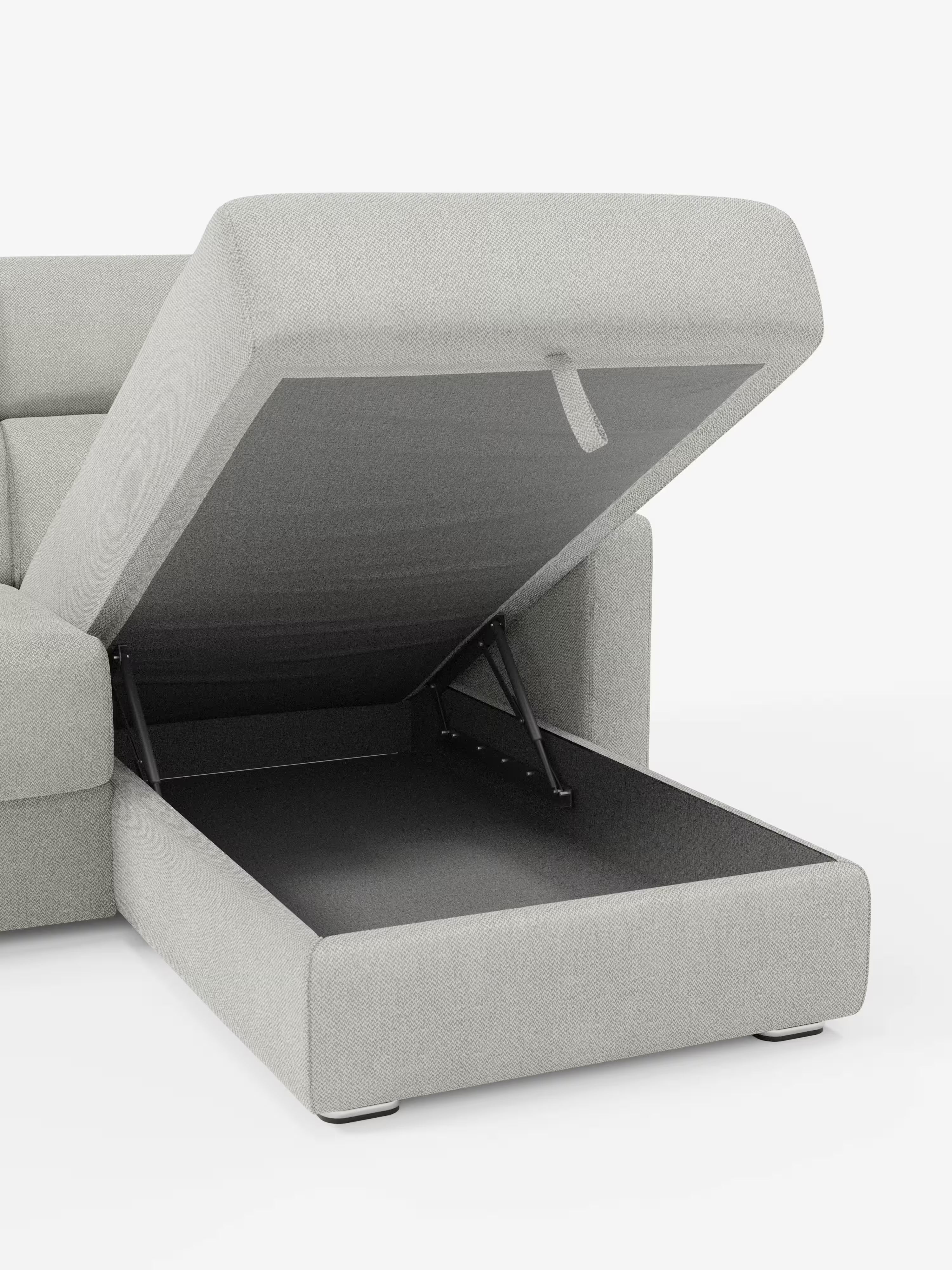 Amber sofá cama rinconero moderno con colchón incluido – tela antimanchas y reposacabezas reclinables