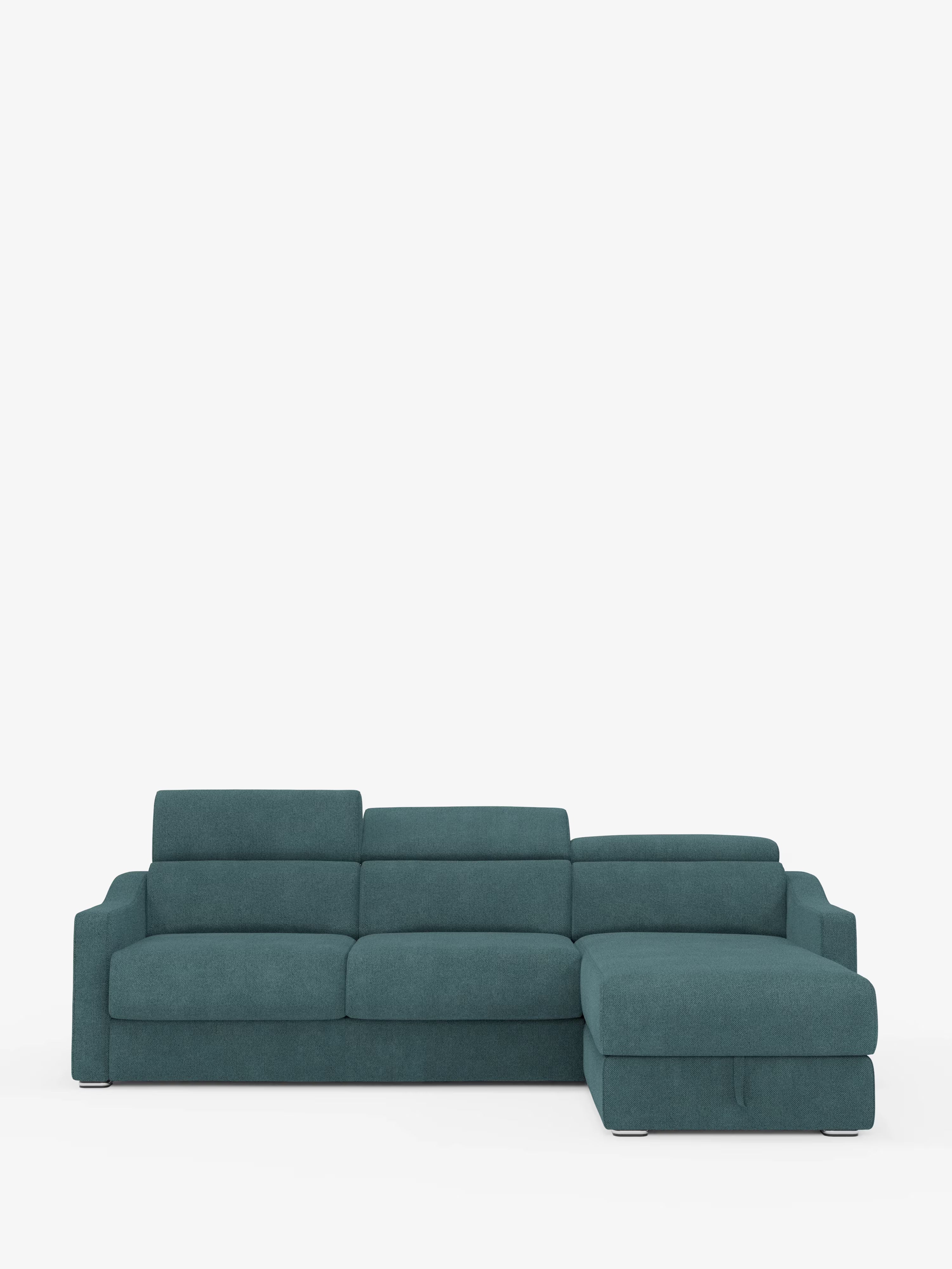 Amber sofá cama rinconero moderno con colchón incluido – tela antimanchas y reposacabezas reclinables