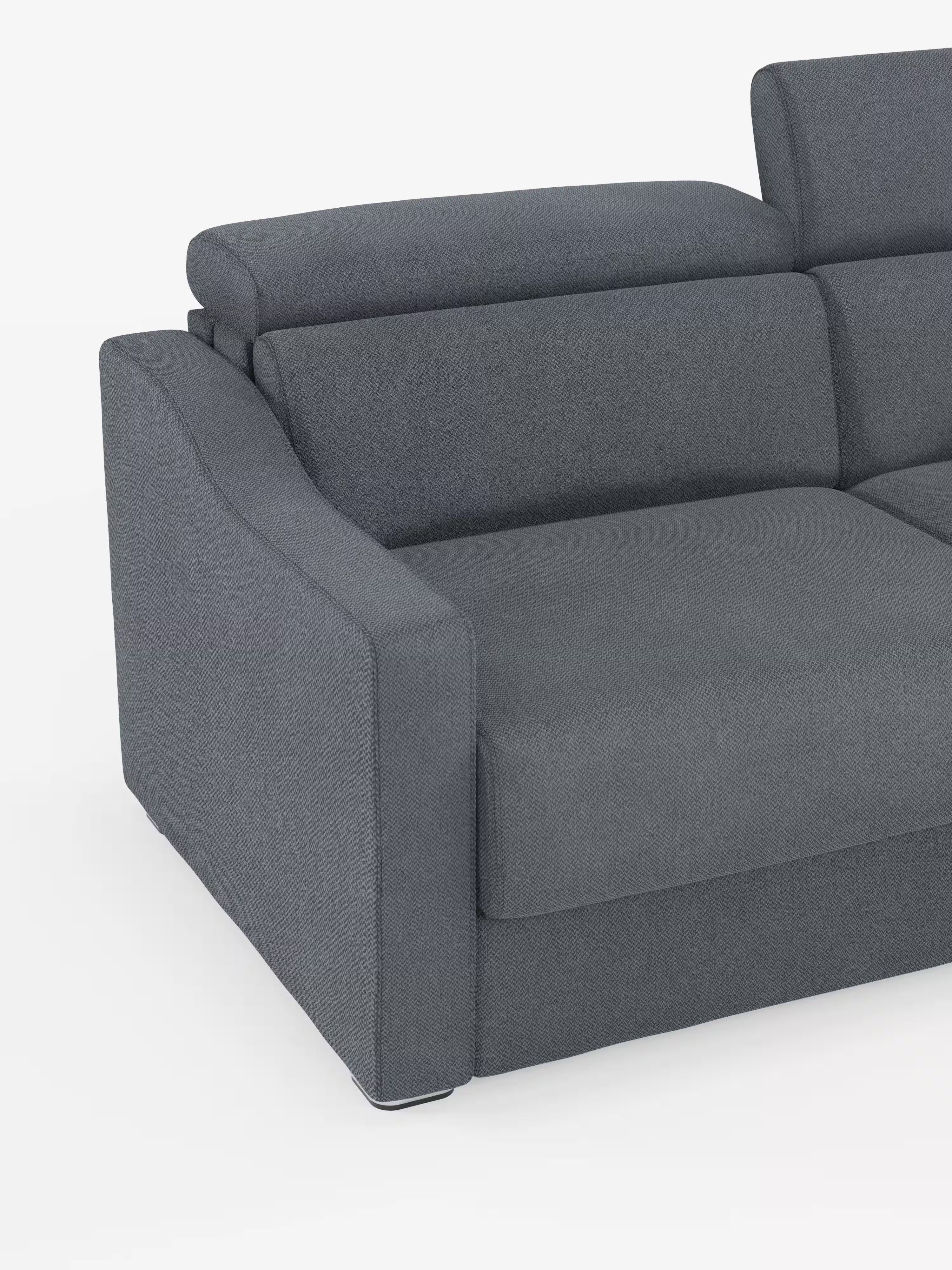 Amber sofá cama moderno en tejido antimanchas verde - desenfundable y con reposacabezas reclinables