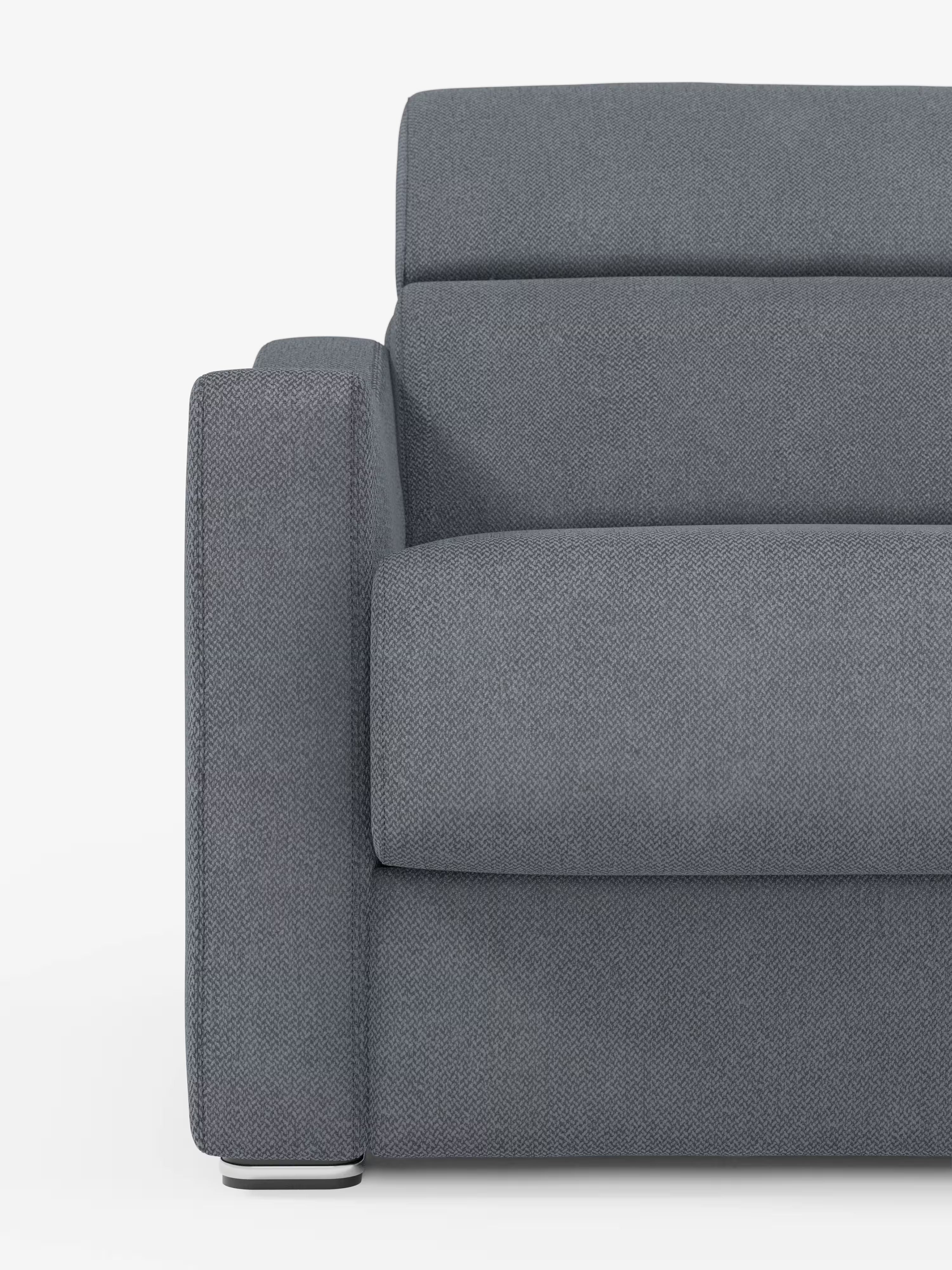 Amber sofá cama moderno en tejido antimanchas verde - desenfundable y con reposacabezas reclinables