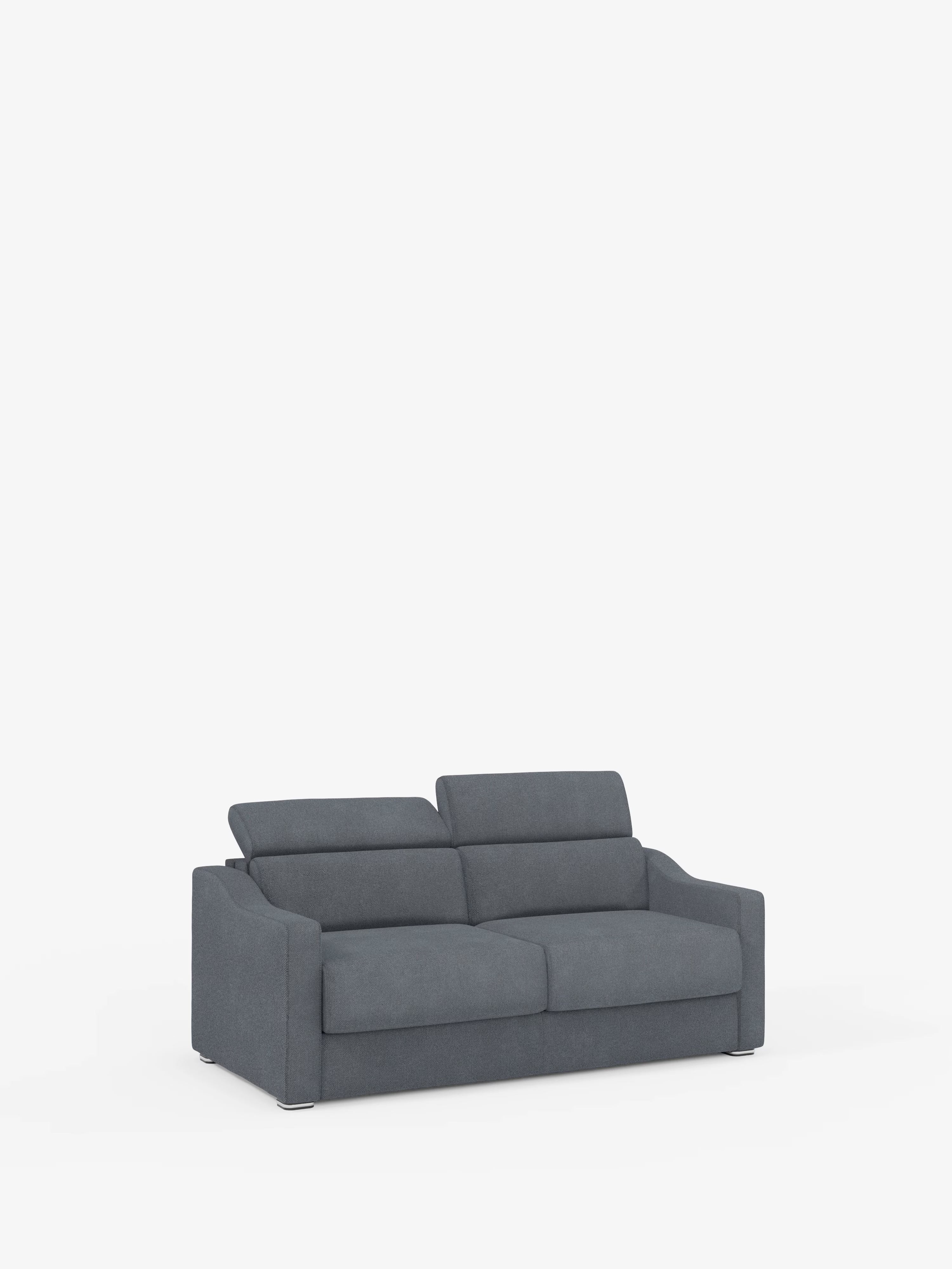 Amber sofá cama moderno en tejido antimanchas verde - desenfundable y con reposacabezas reclinables