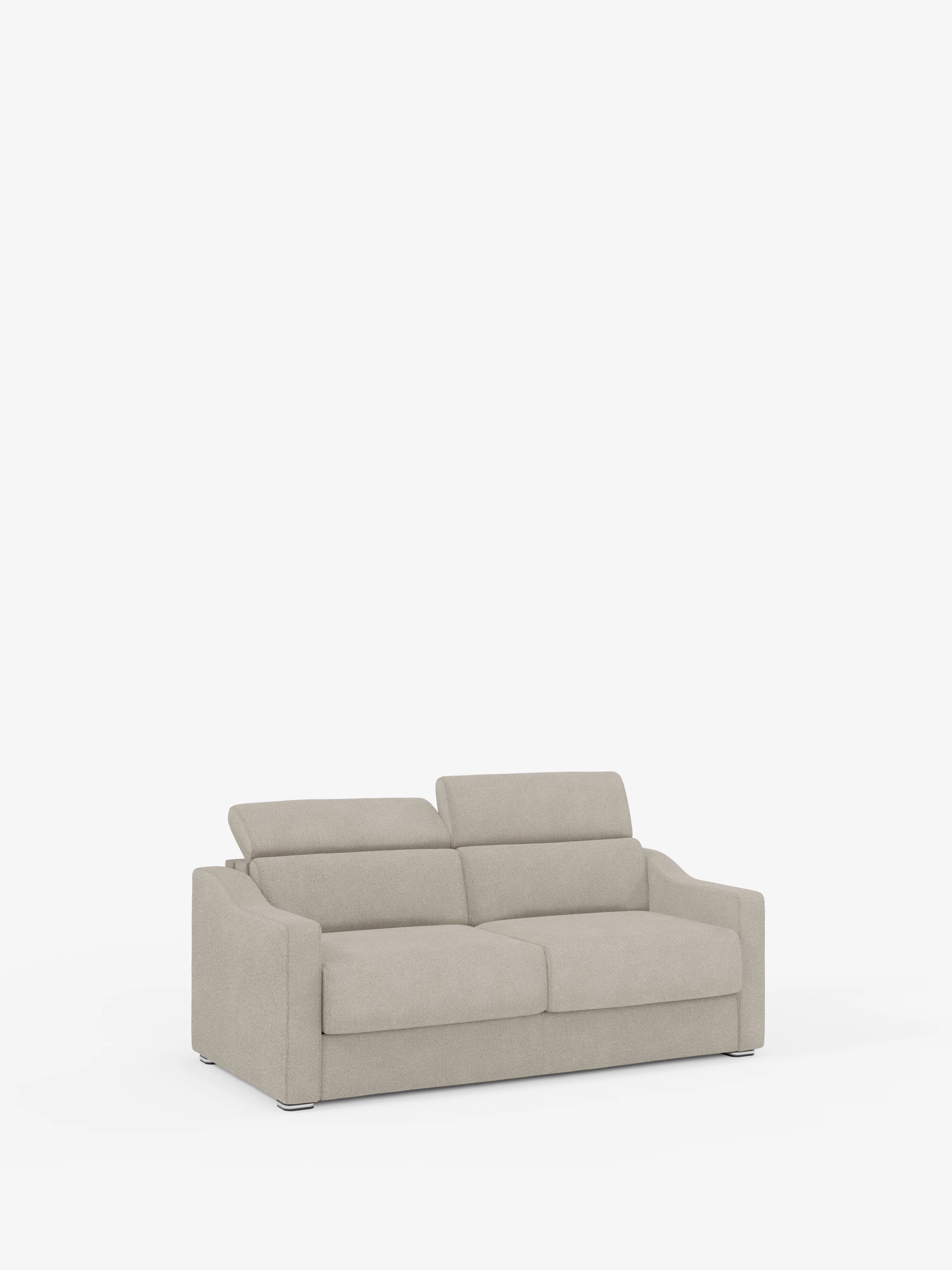 Amber sofá cama moderno en tejido antimanchas verde - desenfundable y con reposacabezas reclinables