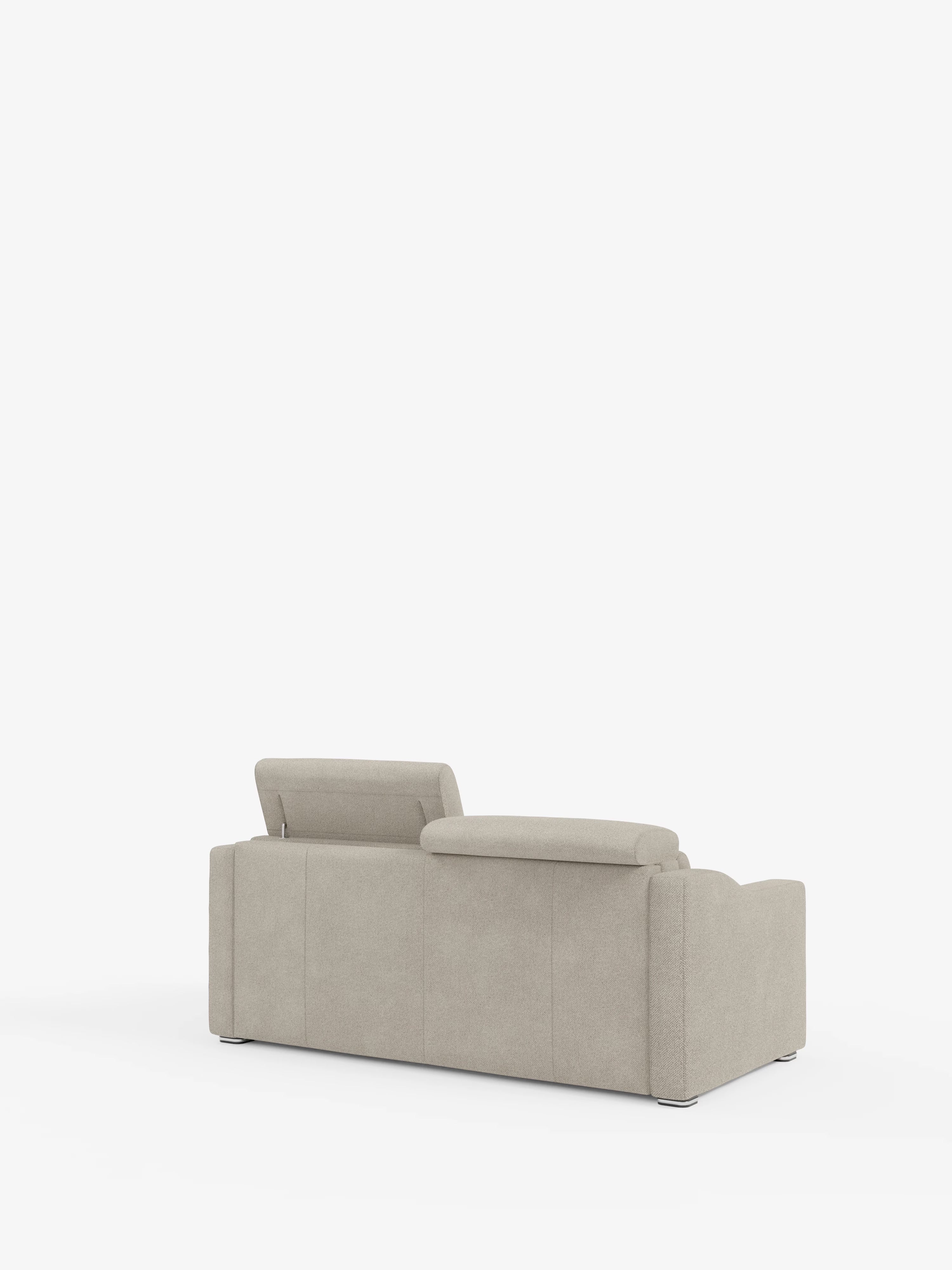 Amber sofá cama moderno en tejido antimanchas verde - desenfundable y con reposacabezas reclinables