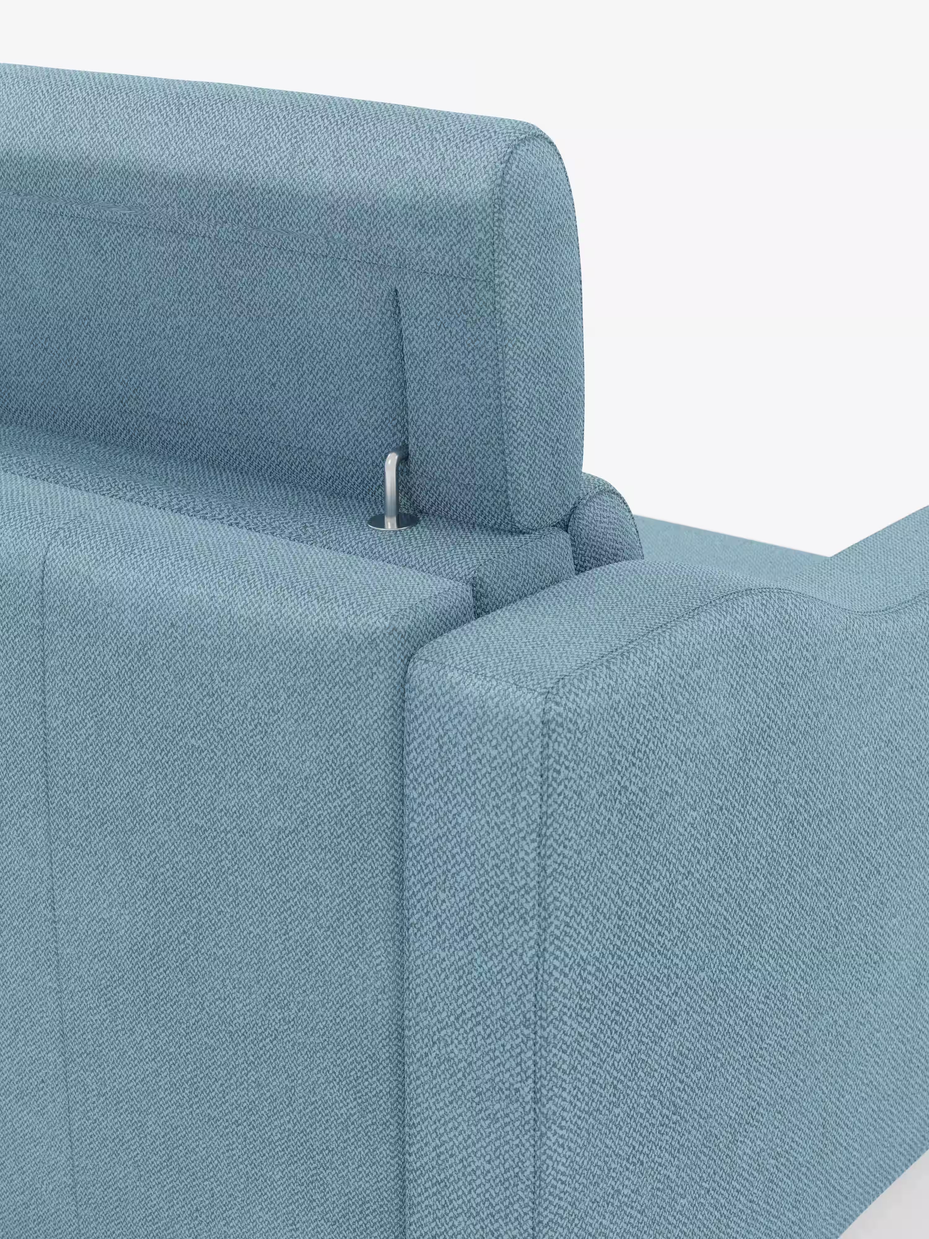 Amber sofá cama moderno en tejido antimanchas verde - desenfundable y con reposacabezas reclinables