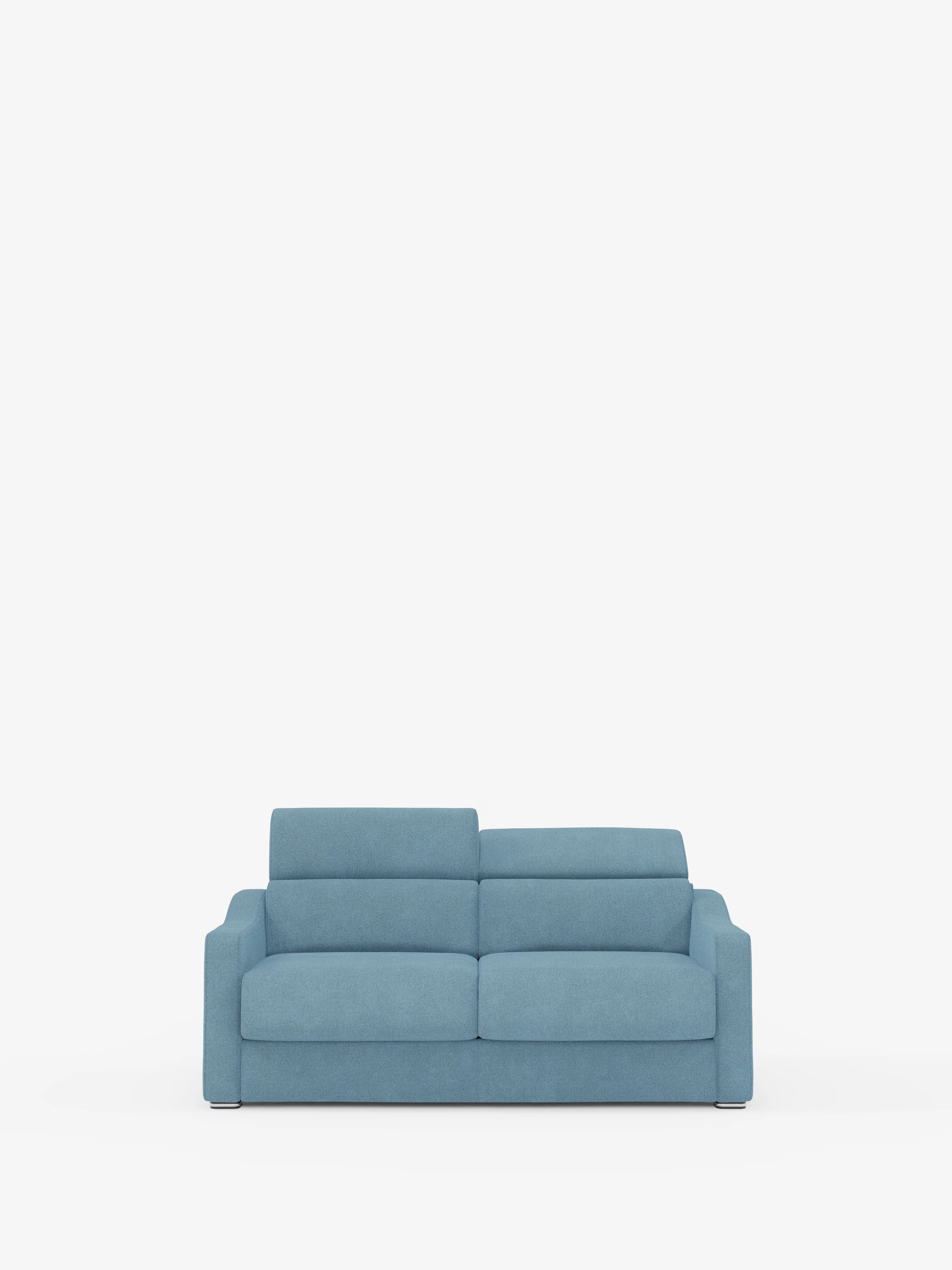 Amber sofá cama moderno en tejido antimanchas verde - desenfundable y con reposacabezas reclinables