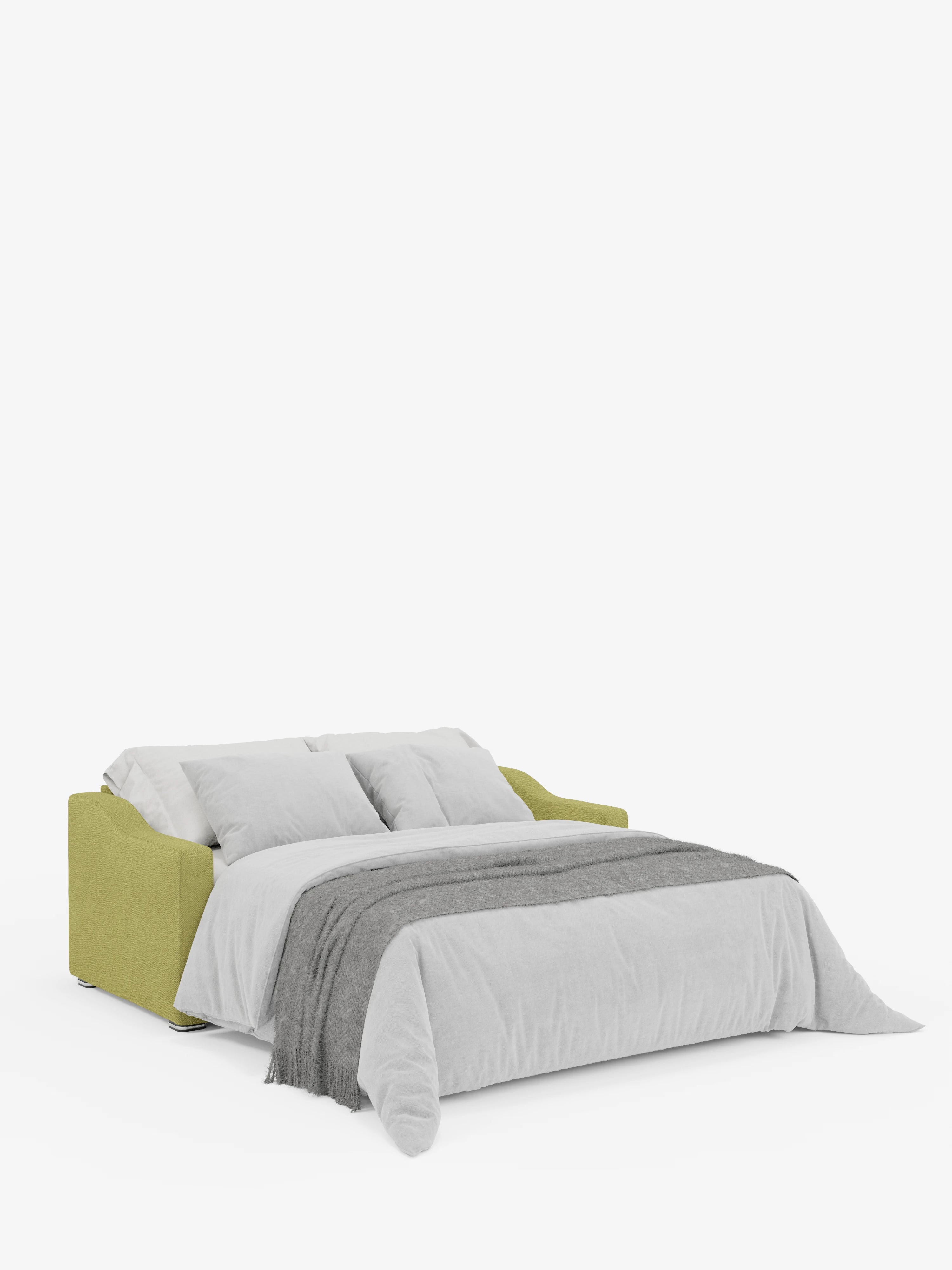 Amber sofá cama moderno en tejido antimanchas verde - desenfundable y con reposacabezas reclinables