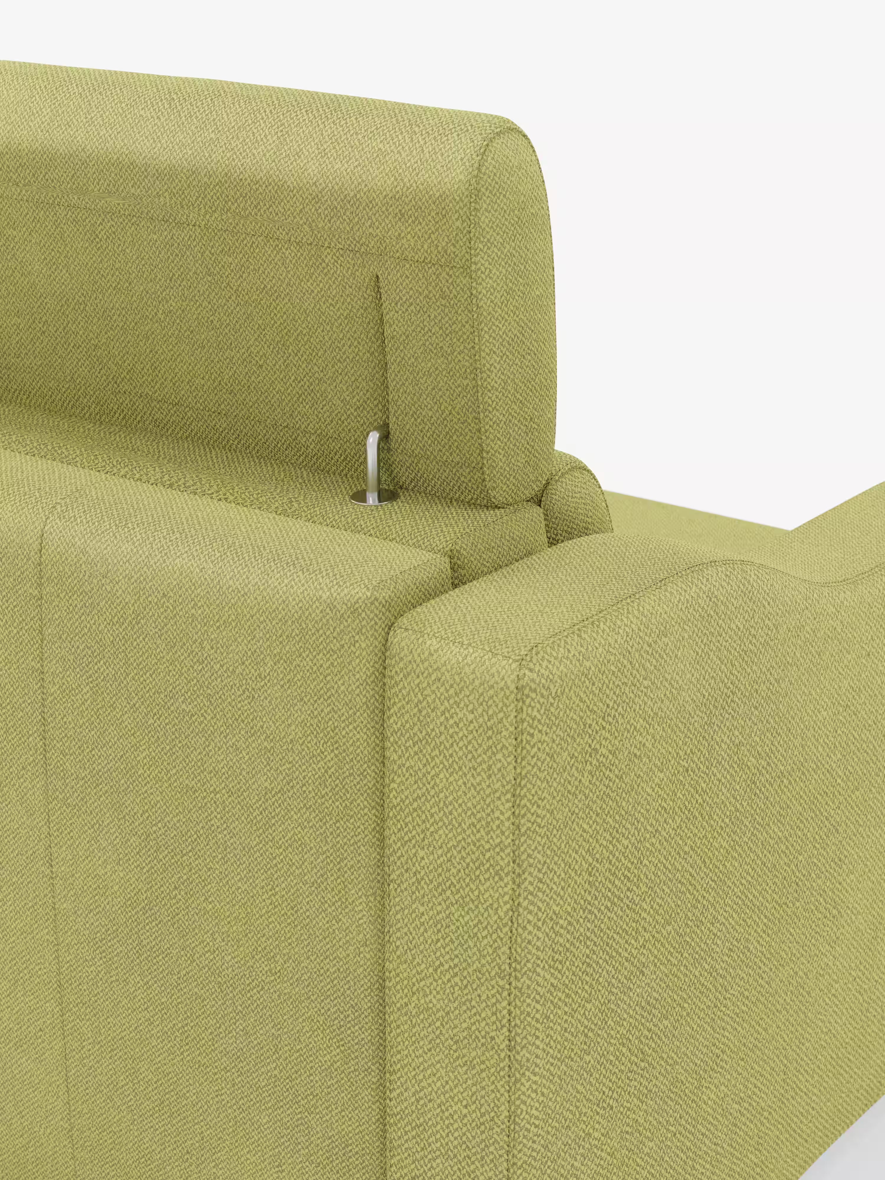 Amber sofá cama moderno en tejido antimanchas verde - desenfundable y con reposacabezas reclinables