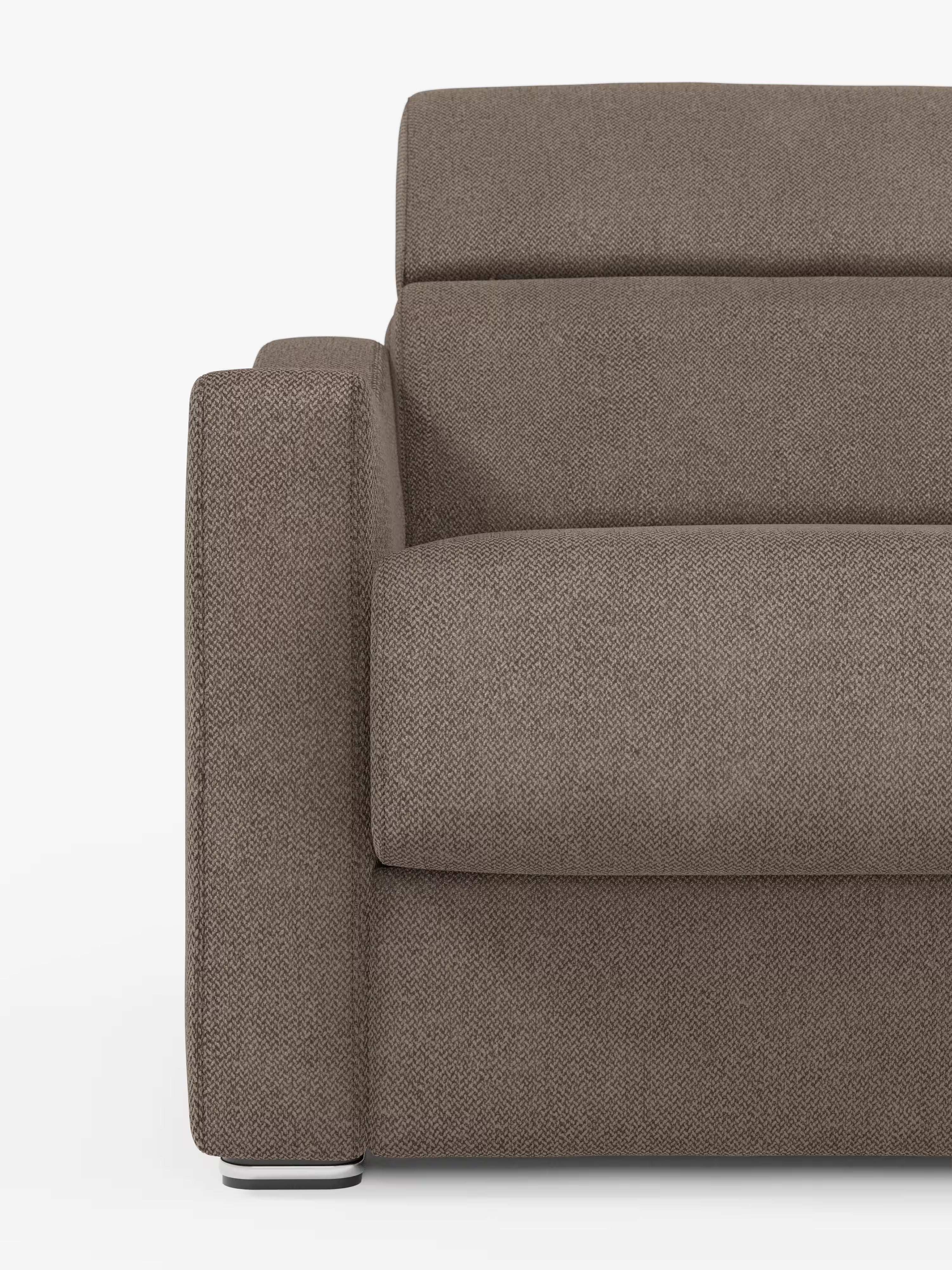 Amber sofá cama moderno en tejido antimanchas verde - desenfundable y con reposacabezas reclinables
