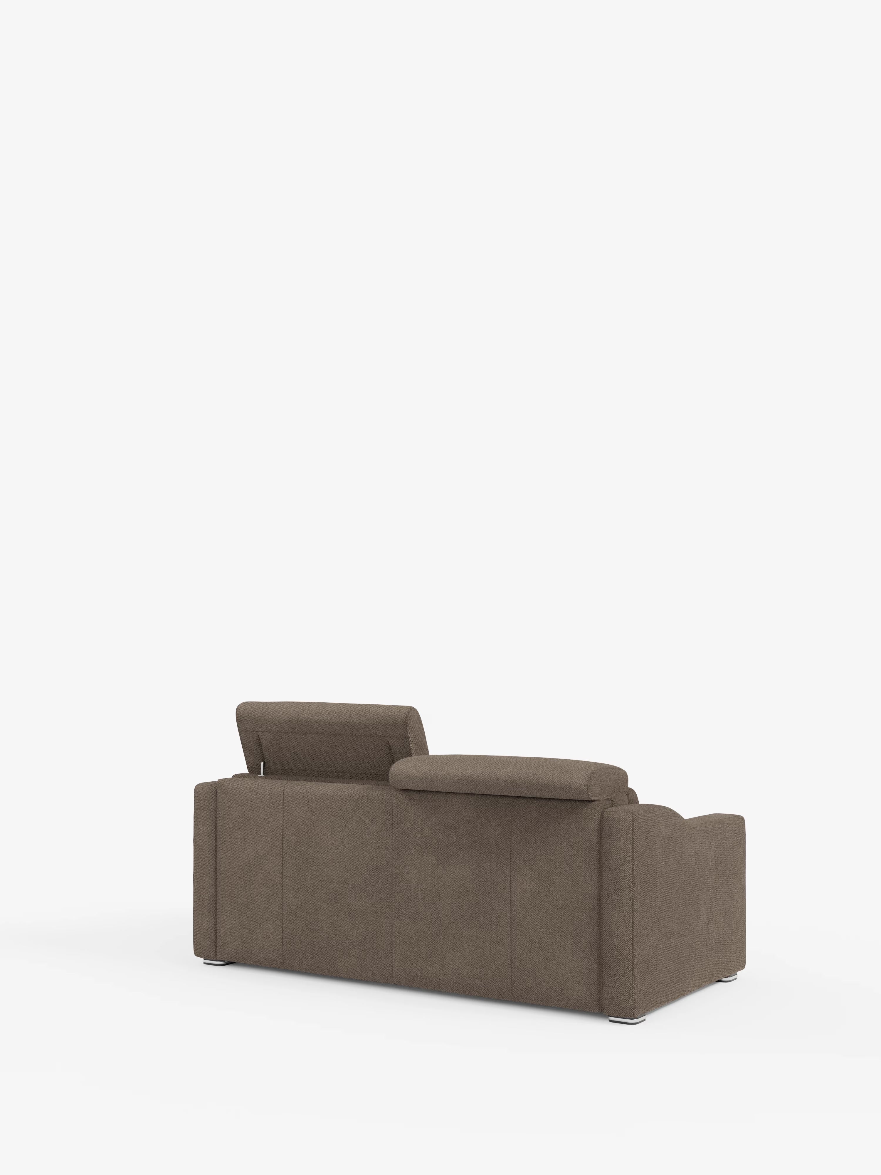 Amber sofá cama moderno en tejido antimanchas verde - desenfundable y con reposacabezas reclinables