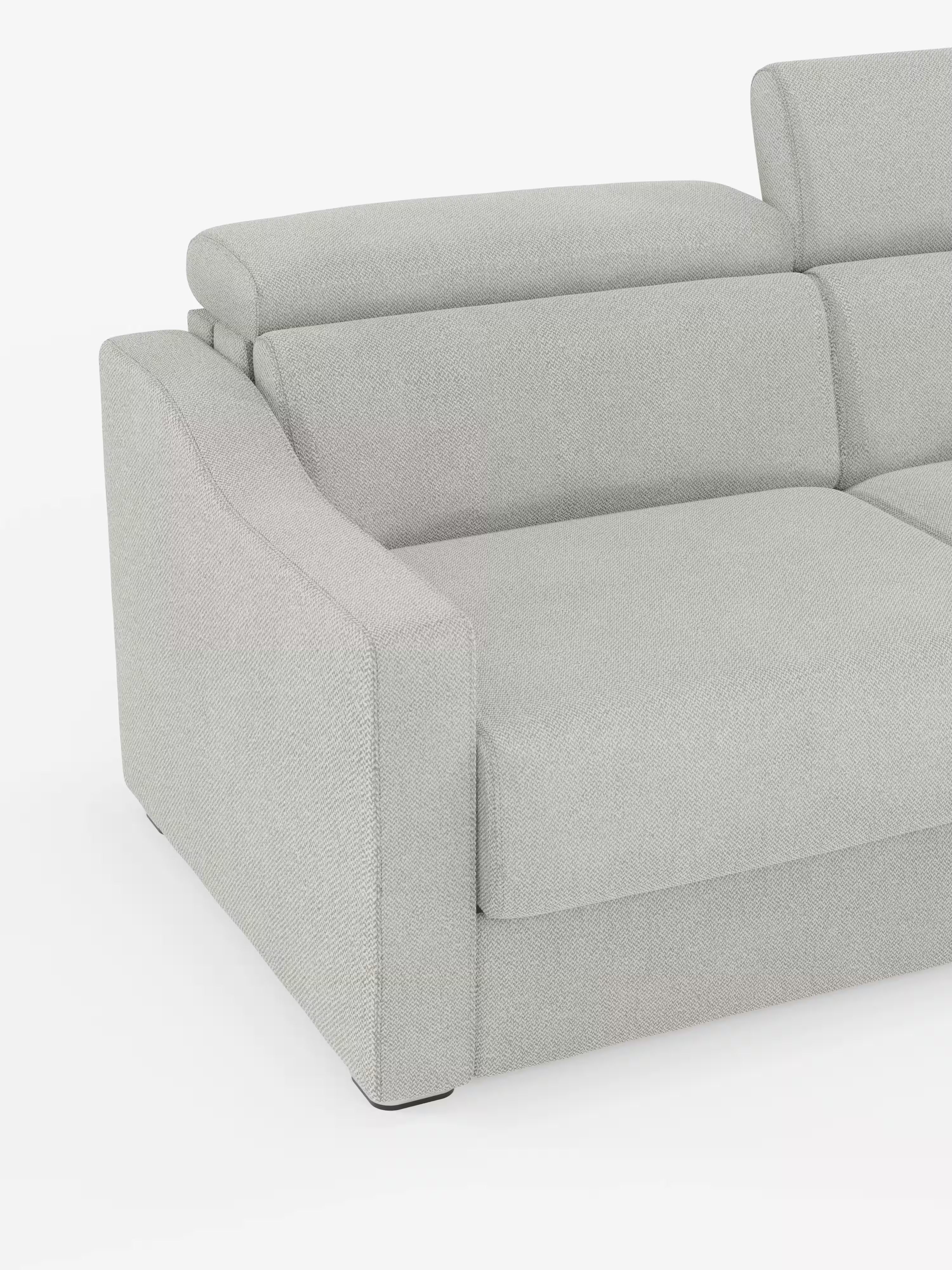 Amber sofá cama moderno en tejido antimanchas verde - desenfundable y con reposacabezas reclinables