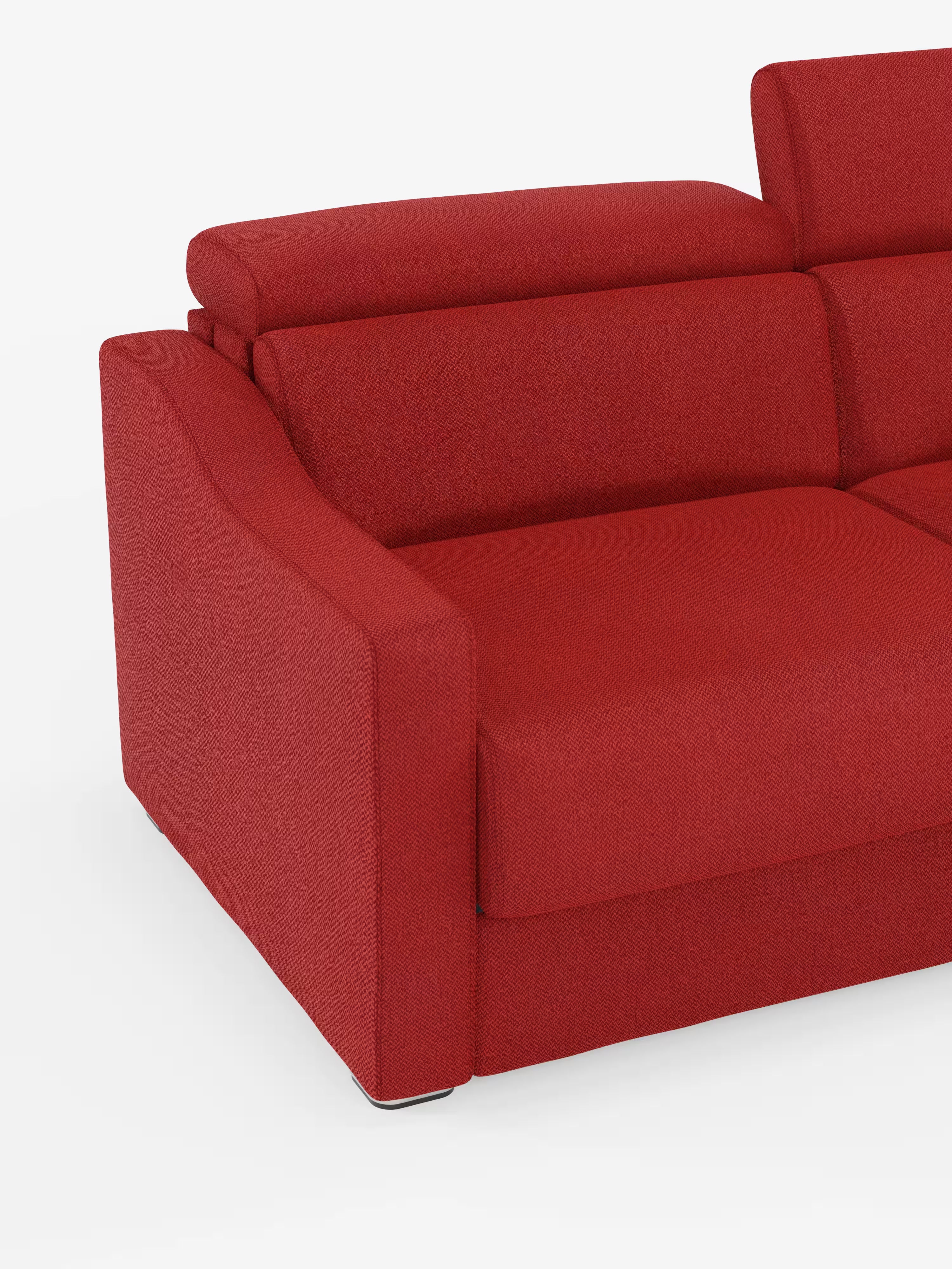 Amber sofá cama moderno en tejido antimanchas verde - desenfundable y con reposacabezas reclinables