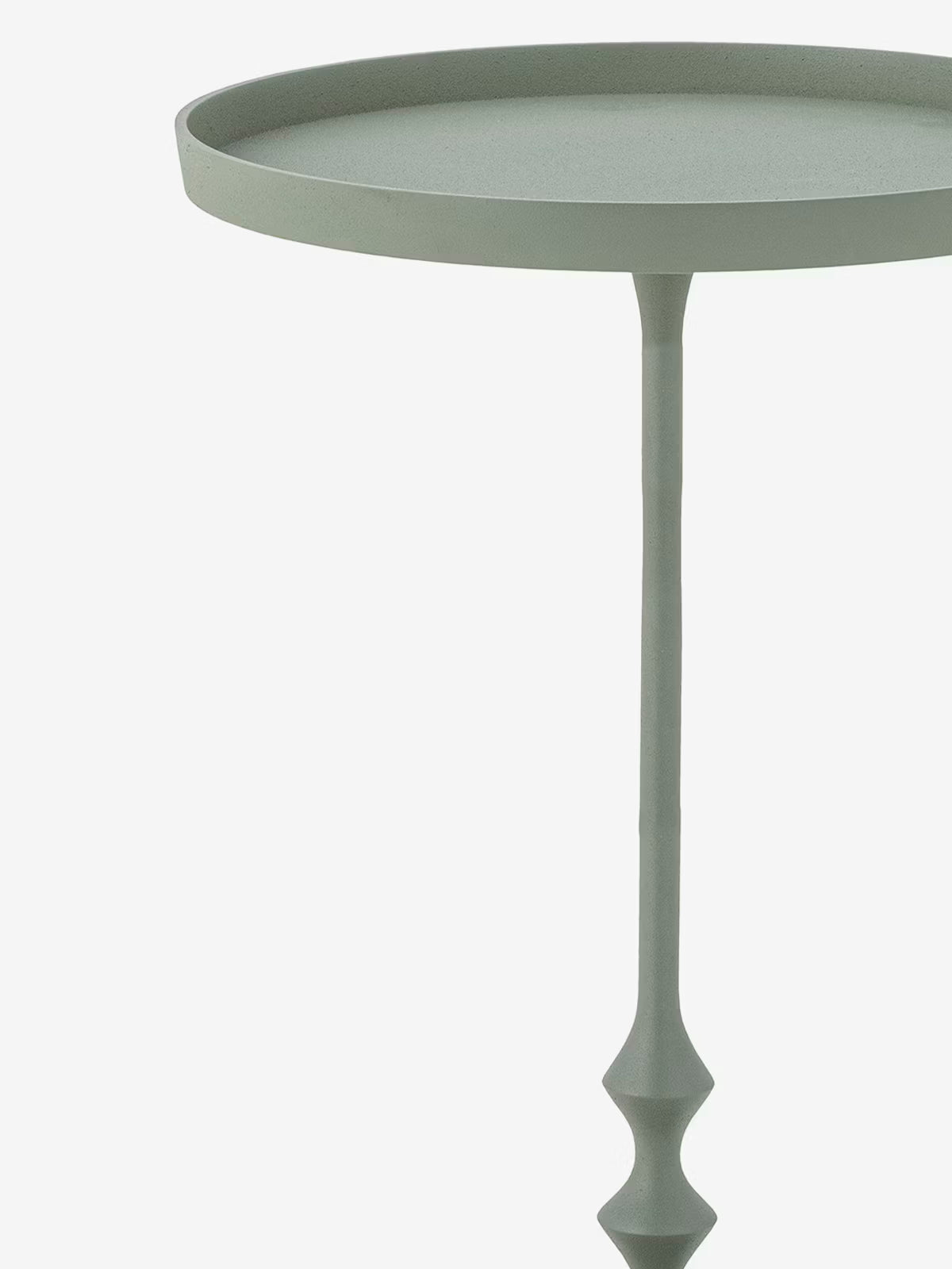 Anjou Mesa redonda Ø37 cm en aluminio verde polvo - diseño ligero y elegante
