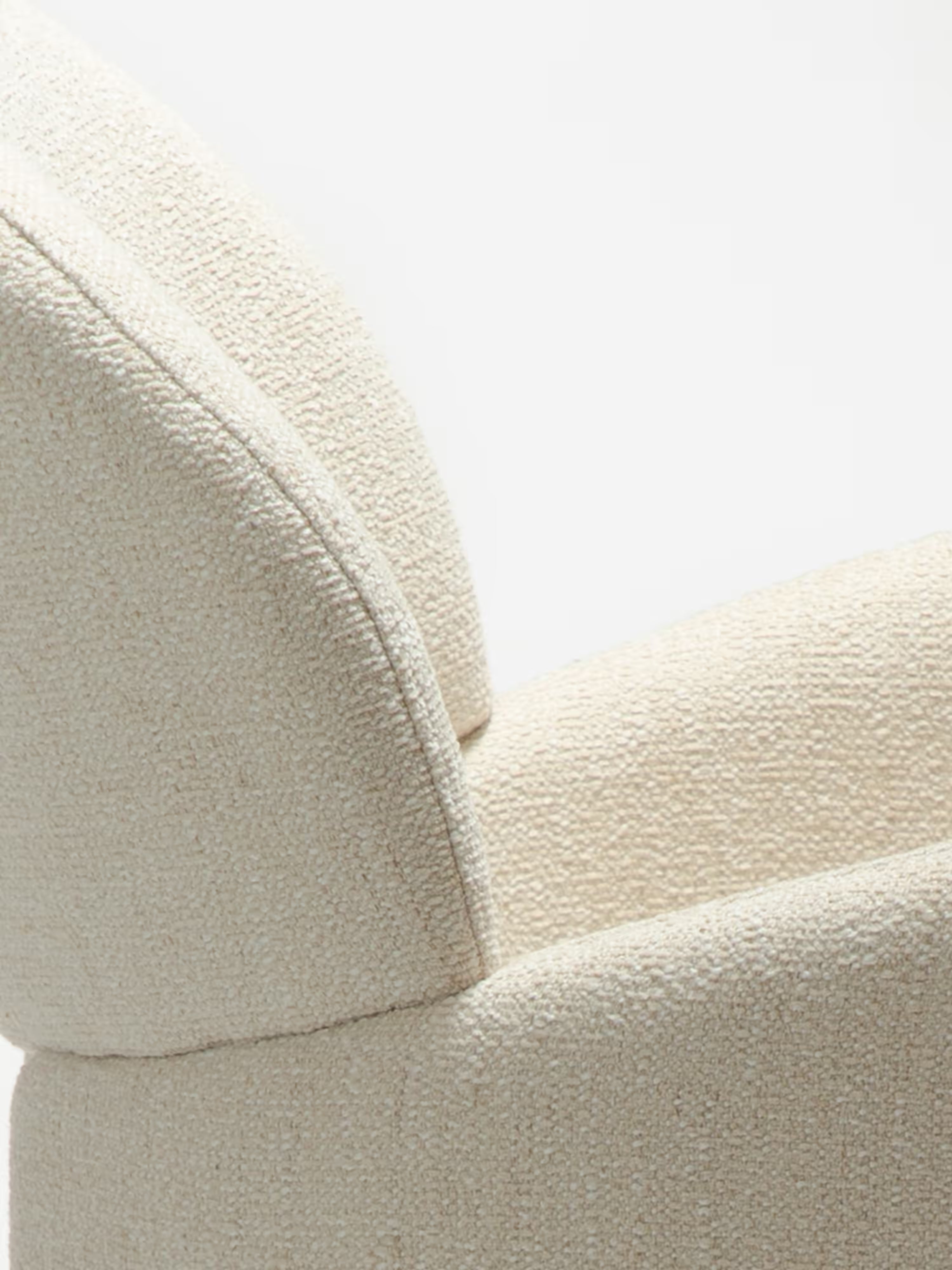 Aole silla en bouclé de diseño escultórico - sillón para comedor en varios colores