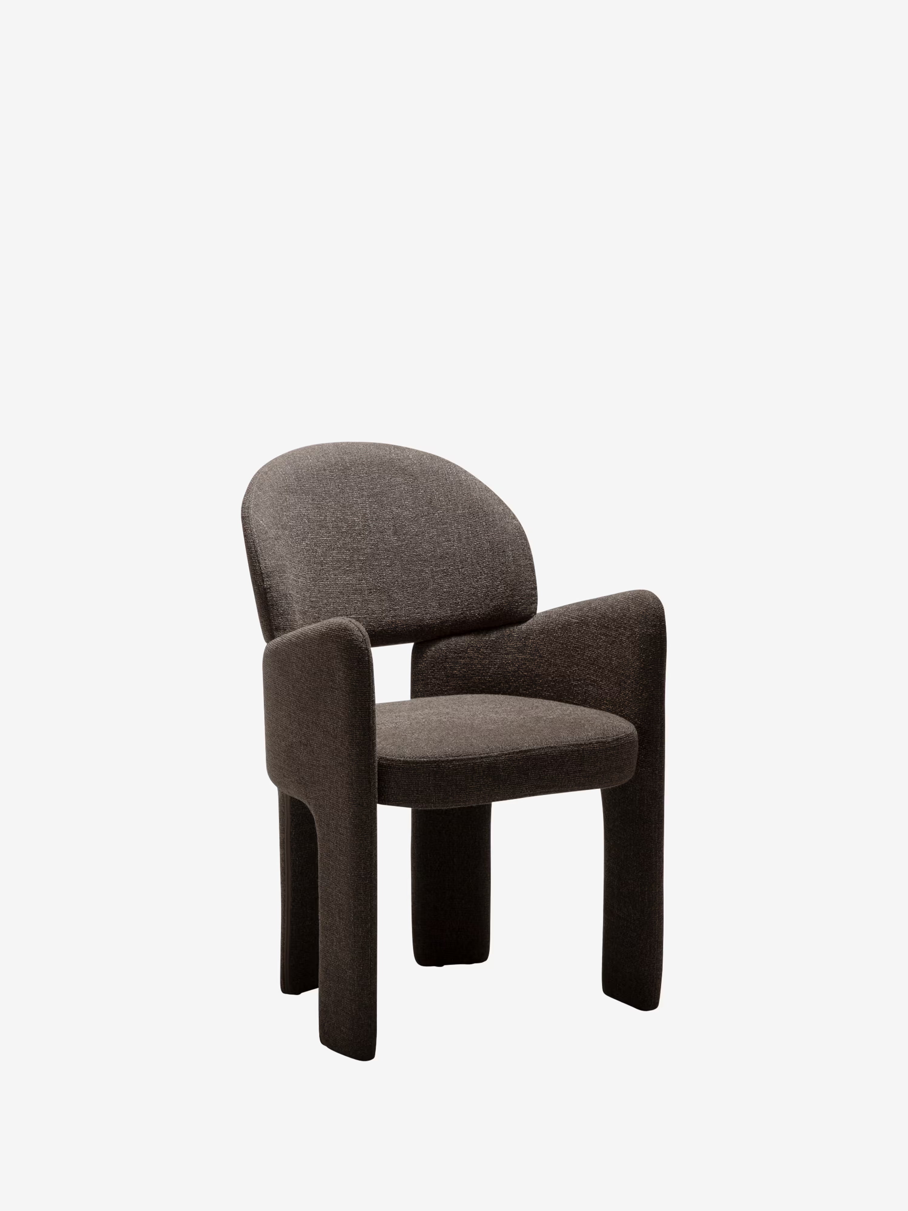 Aole silla en bouclé de diseño escultórico - sillón para comedor en varios colores