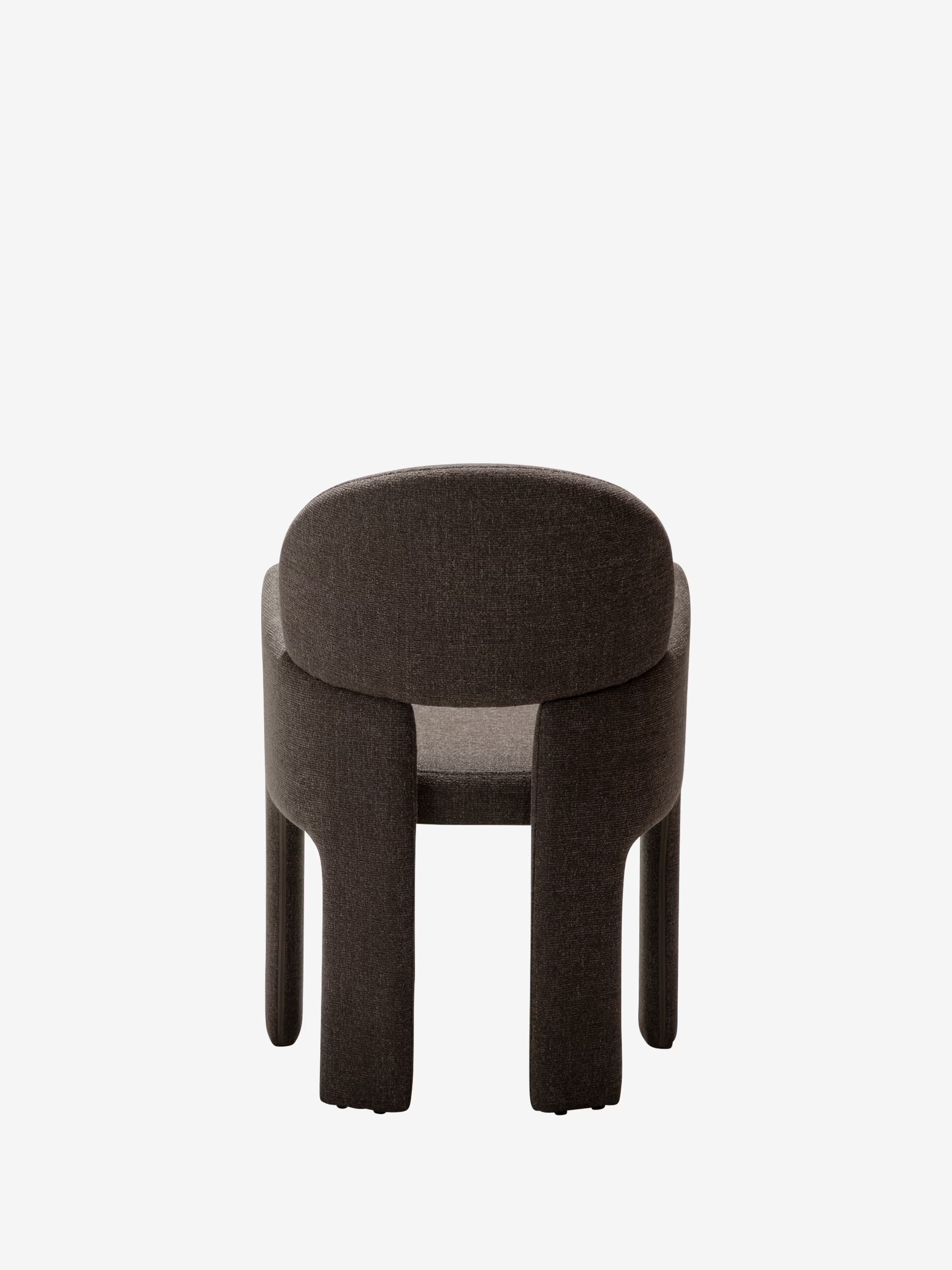 Aole silla en bouclé de diseño escultórico - sillón para comedor en varios colores