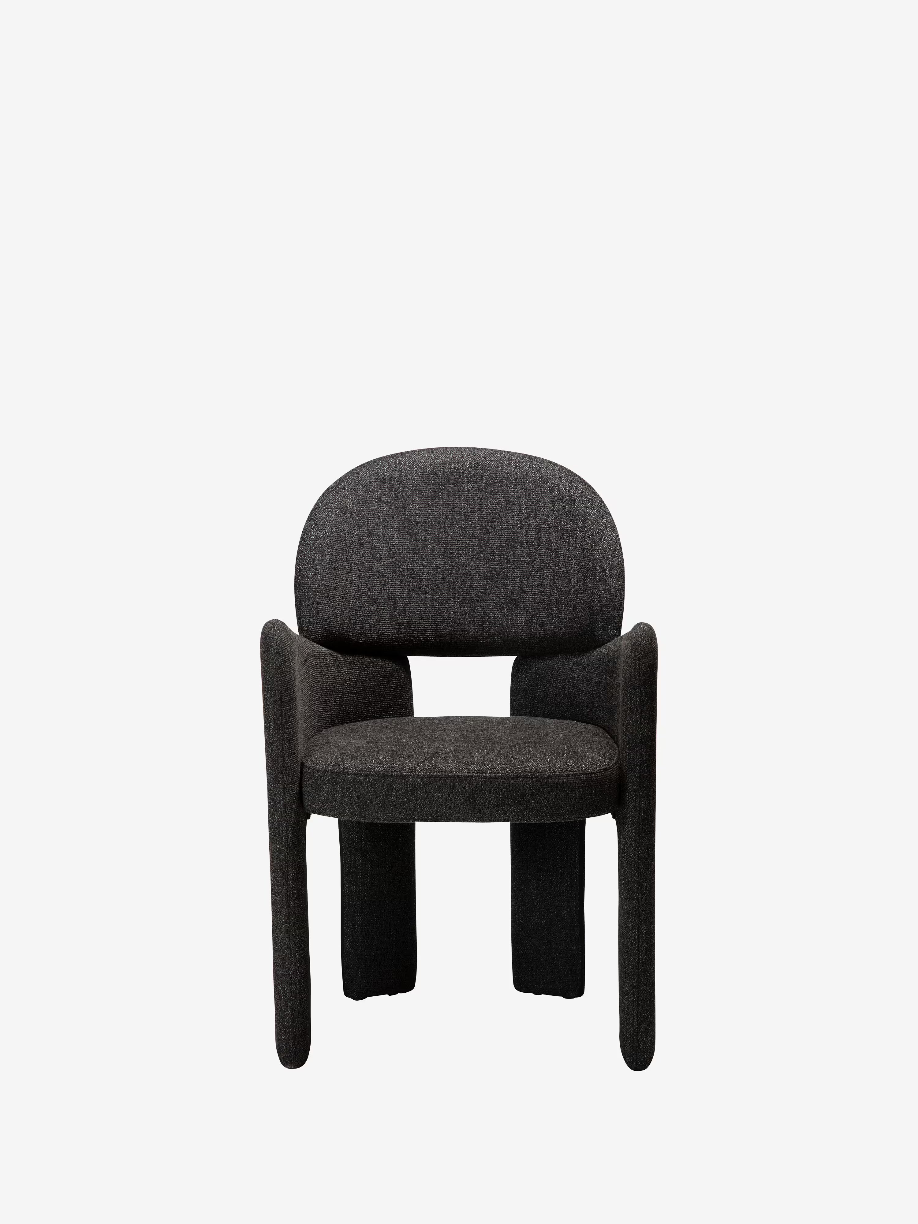 Aole silla en bouclé de diseño escultórico - sillón para comedor en varios colores