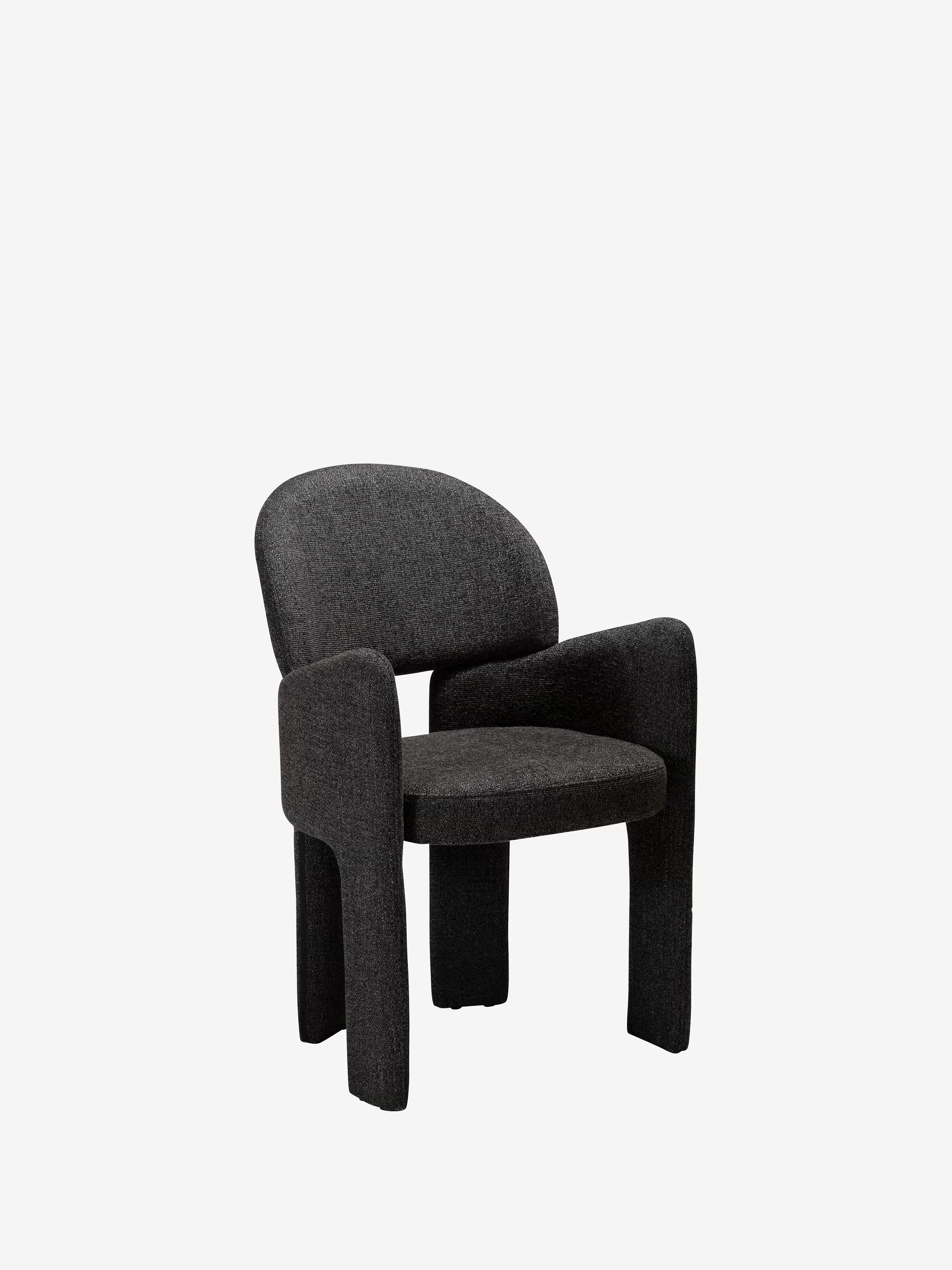 Aole silla en bouclé de diseño escultórico - sillón para comedor en varios colores