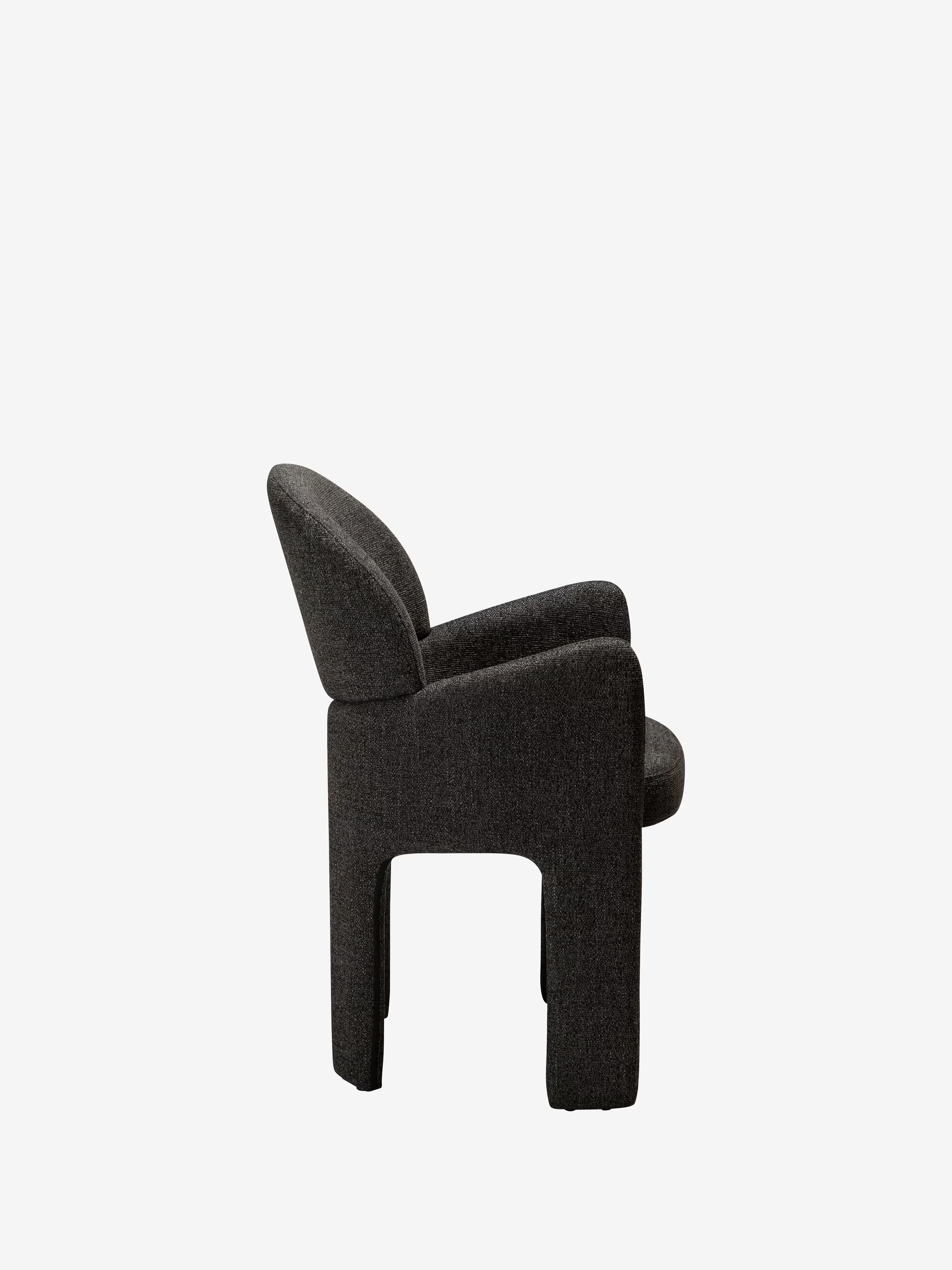 Aole silla en bouclé de diseño escultórico - sillón para comedor en varios colores