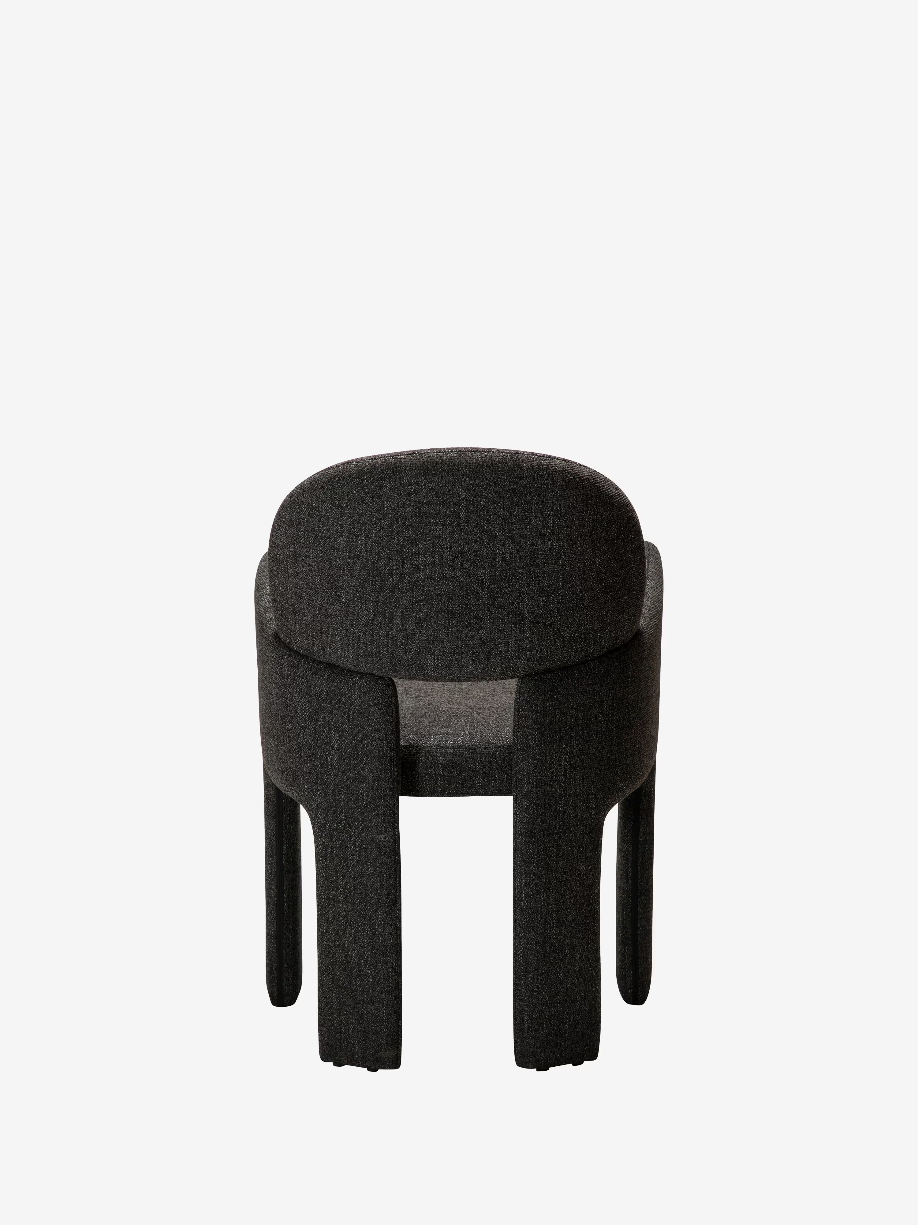 Aole silla en bouclé de diseño escultórico - sillón para comedor en varios colores