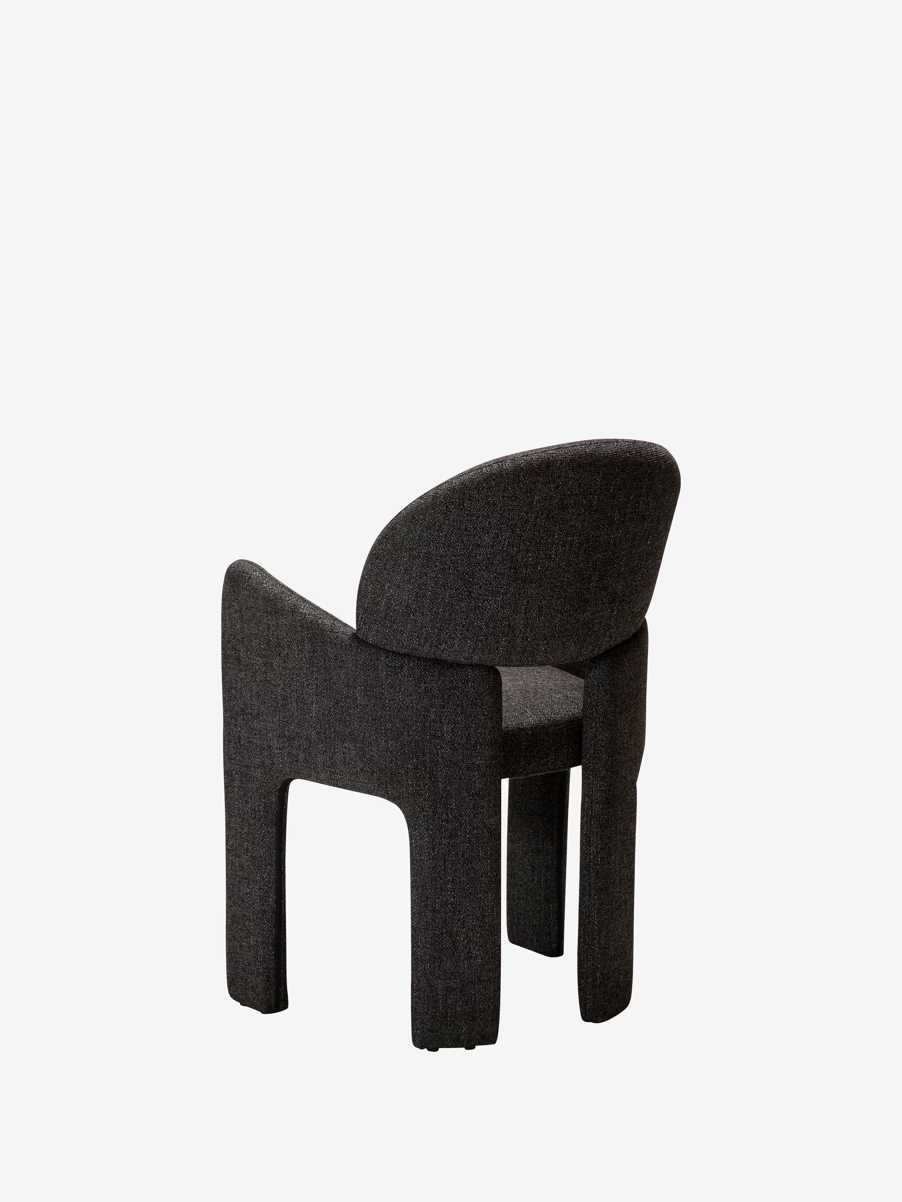 Aole silla en bouclé de diseño escultórico - sillón para comedor en varios colores