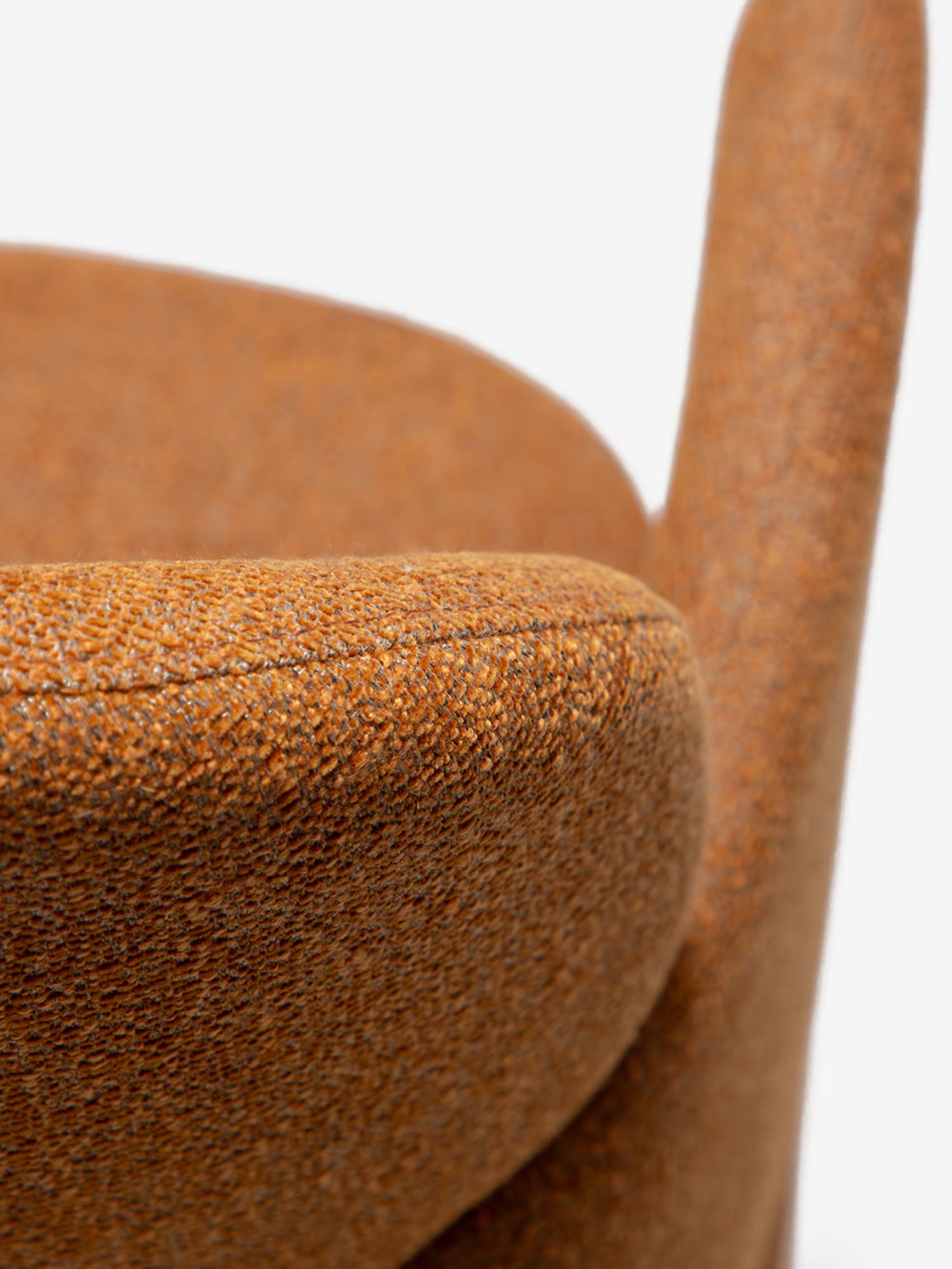 Aole silla en bouclé de diseño escultórico - sillón para comedor en varios colores