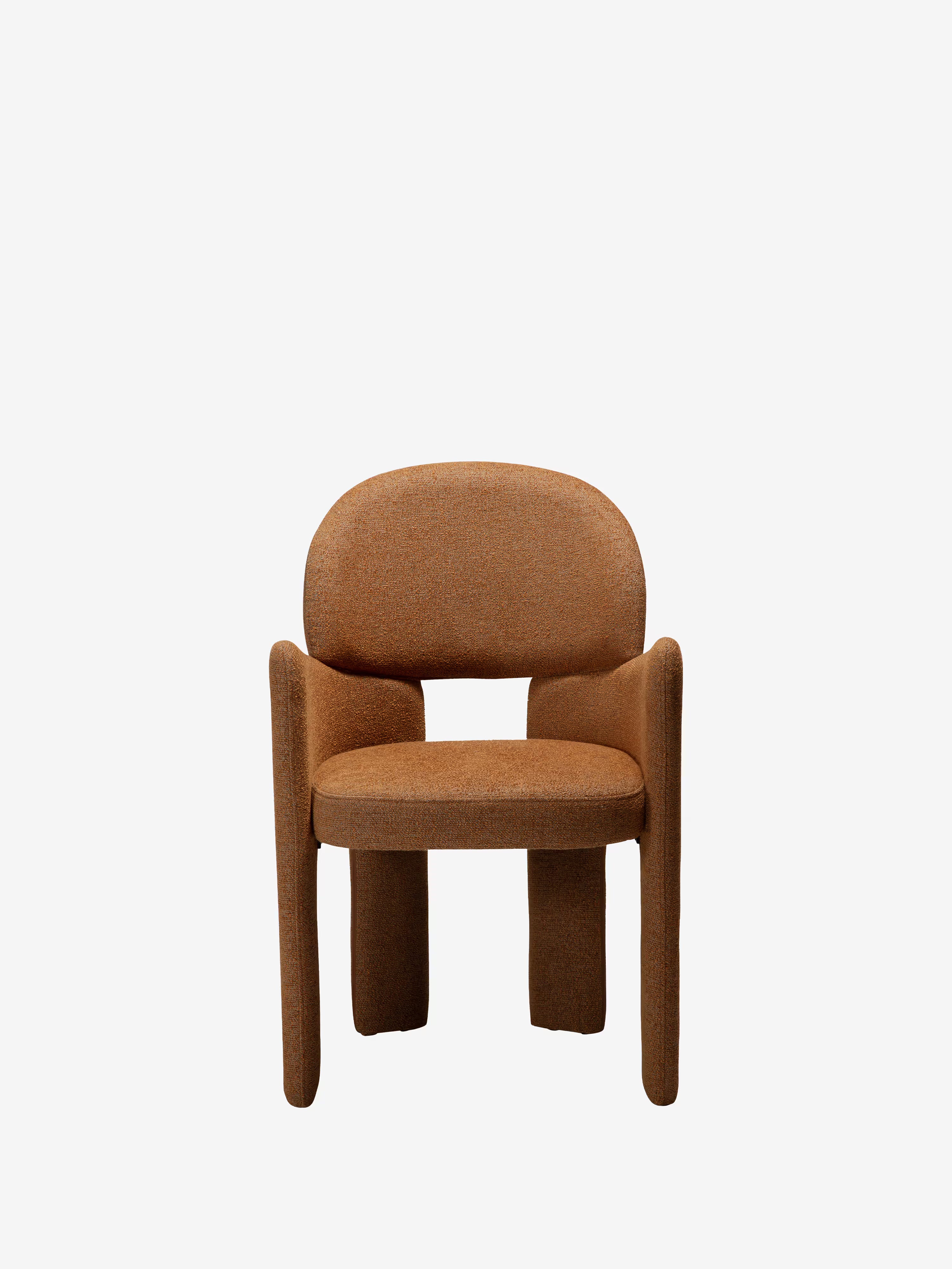 Aole silla en bouclé de diseño escultórico - sillón para comedor en varios colores