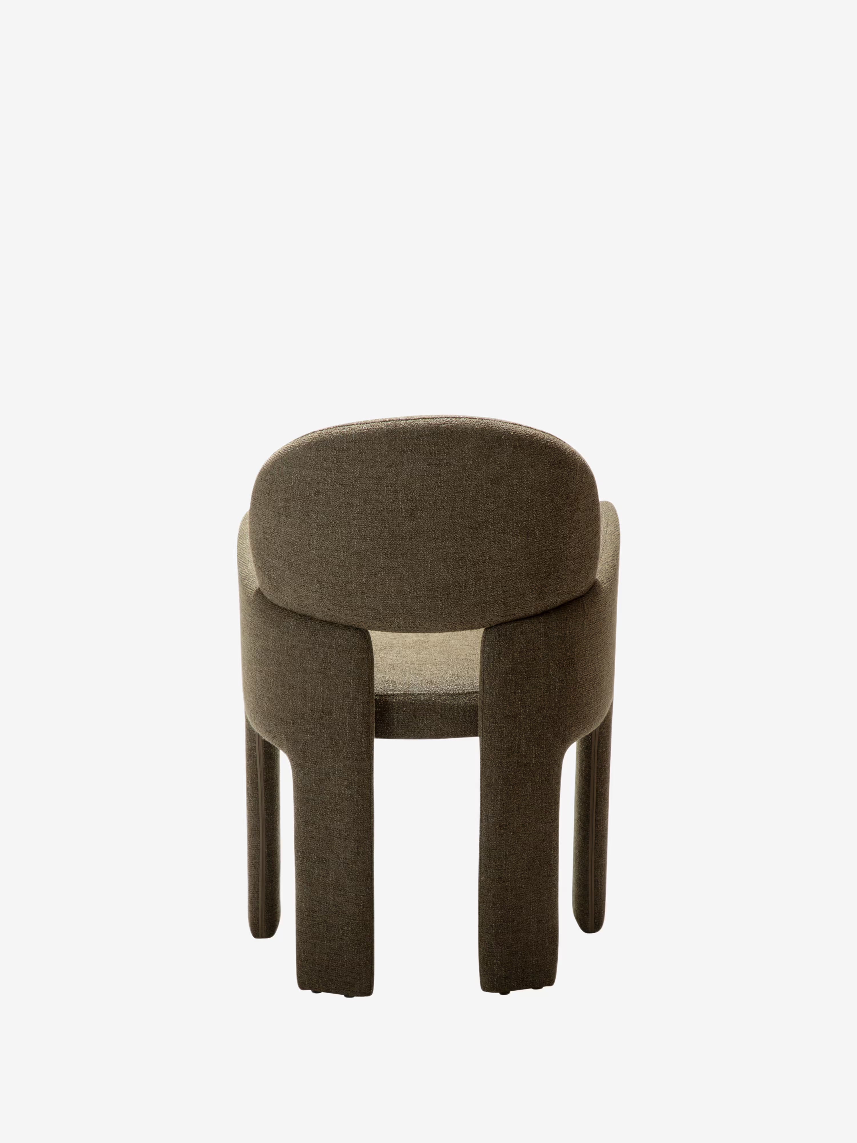 Aole silla en bouclé de diseño escultórico - sillón para comedor en varios colores