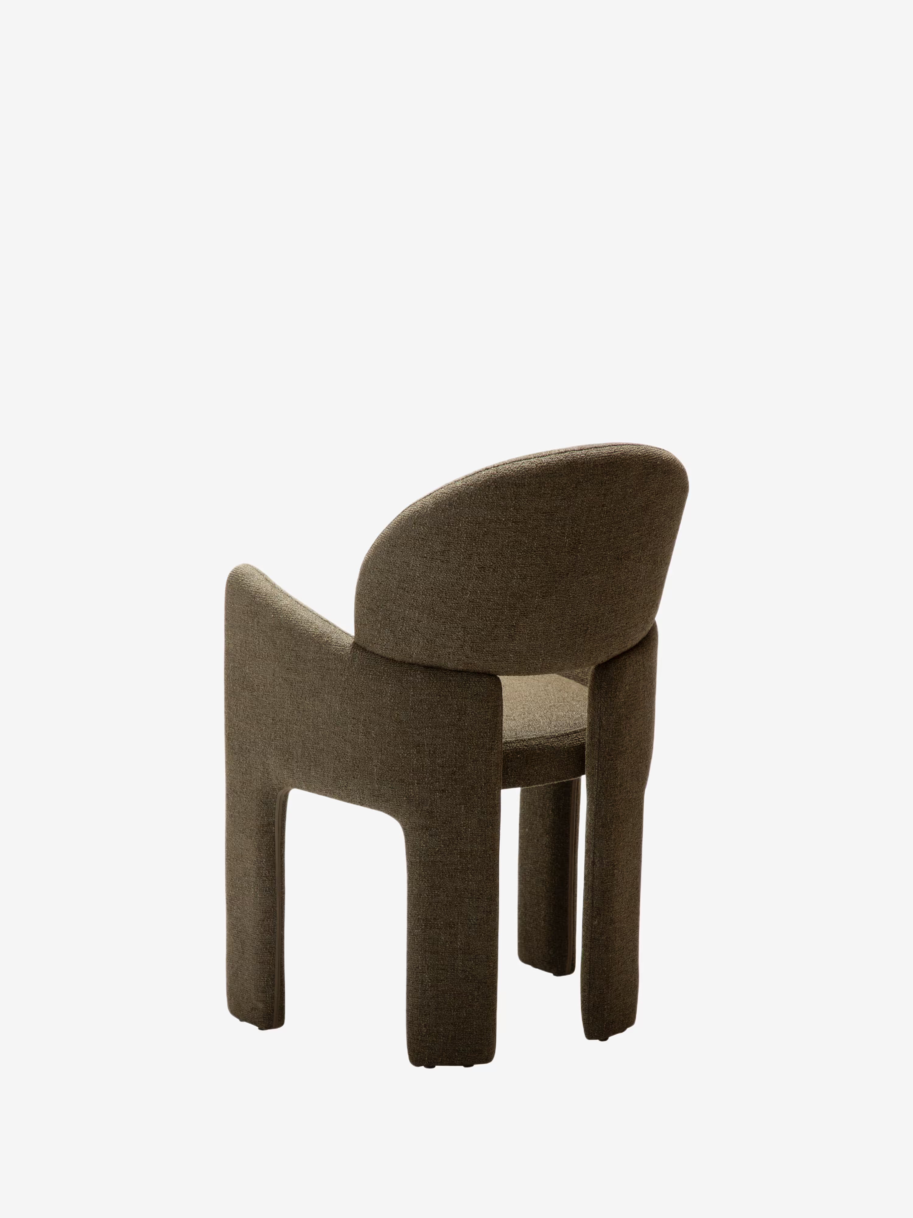Aole silla en bouclé de diseño escultórico - sillón para comedor en varios colores