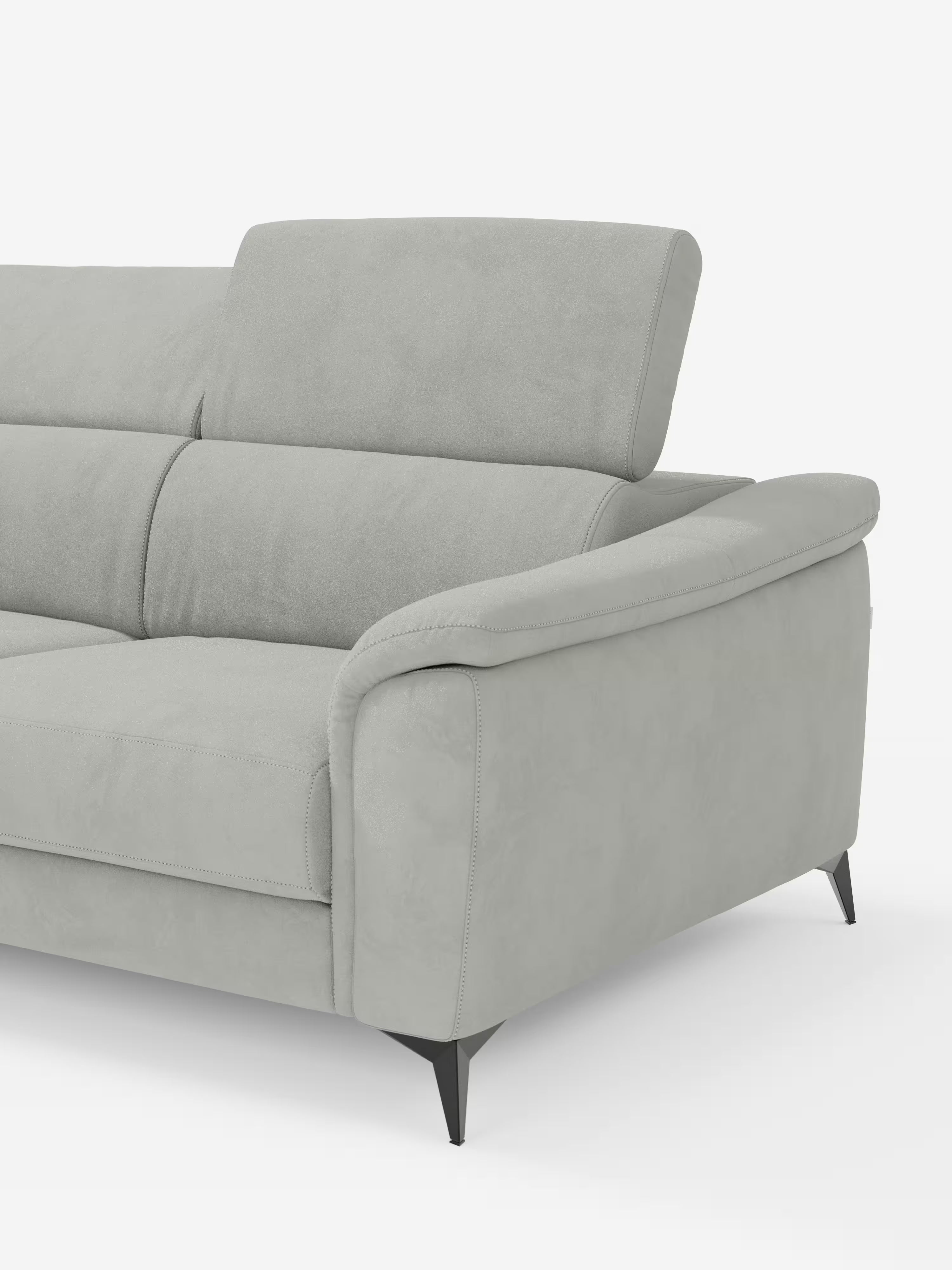 Arcos sofá rinconero con reposacabezas reclinables – asientos extraíbles o relax eléctrico en microfibra antimanchas