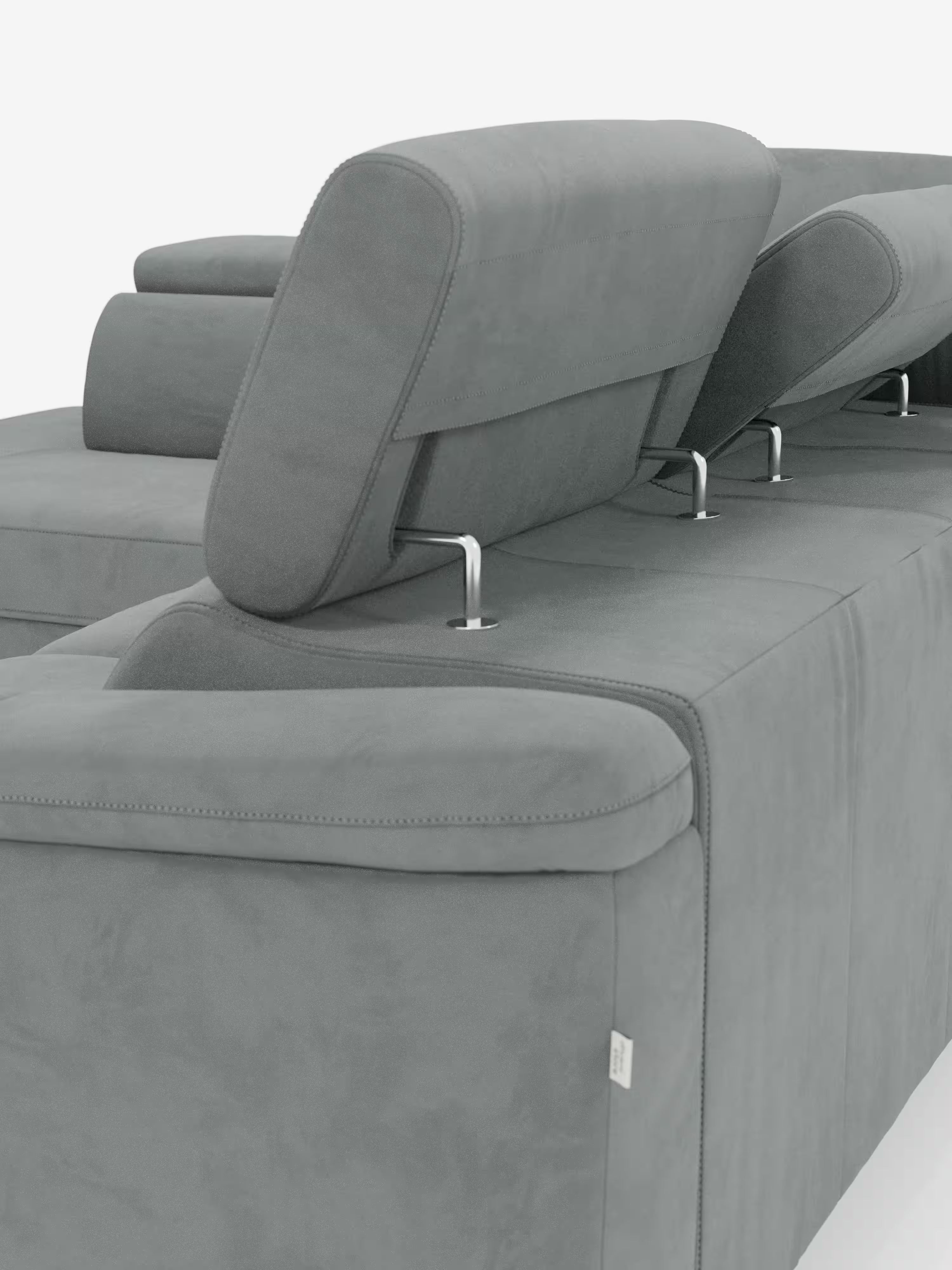 Arcos sofá rinconero con reposacabezas reclinables – asientos extraíbles o relax eléctrico en microfibra antimanchas