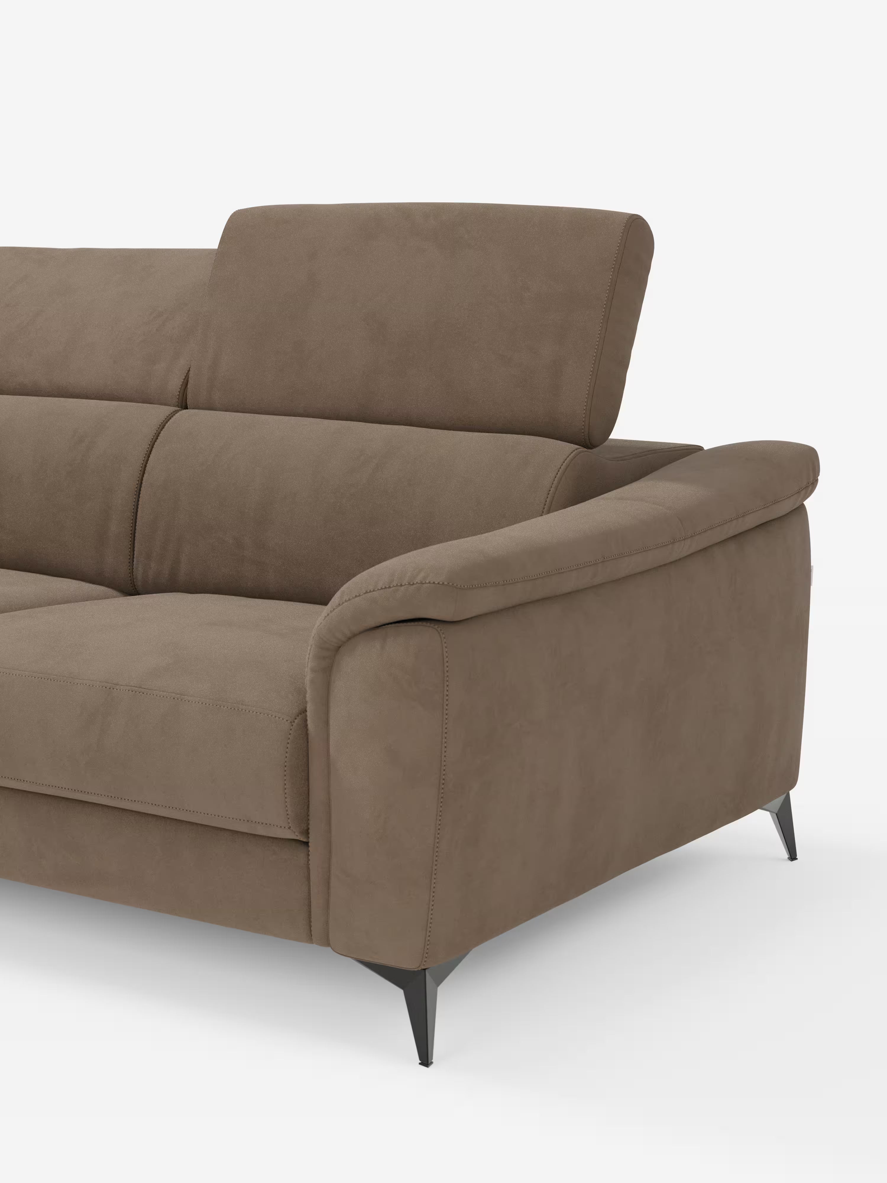 Arcos sofá rinconero con reposacabezas reclinables – asientos extraíbles o relax eléctrico en microfibra antimanchas